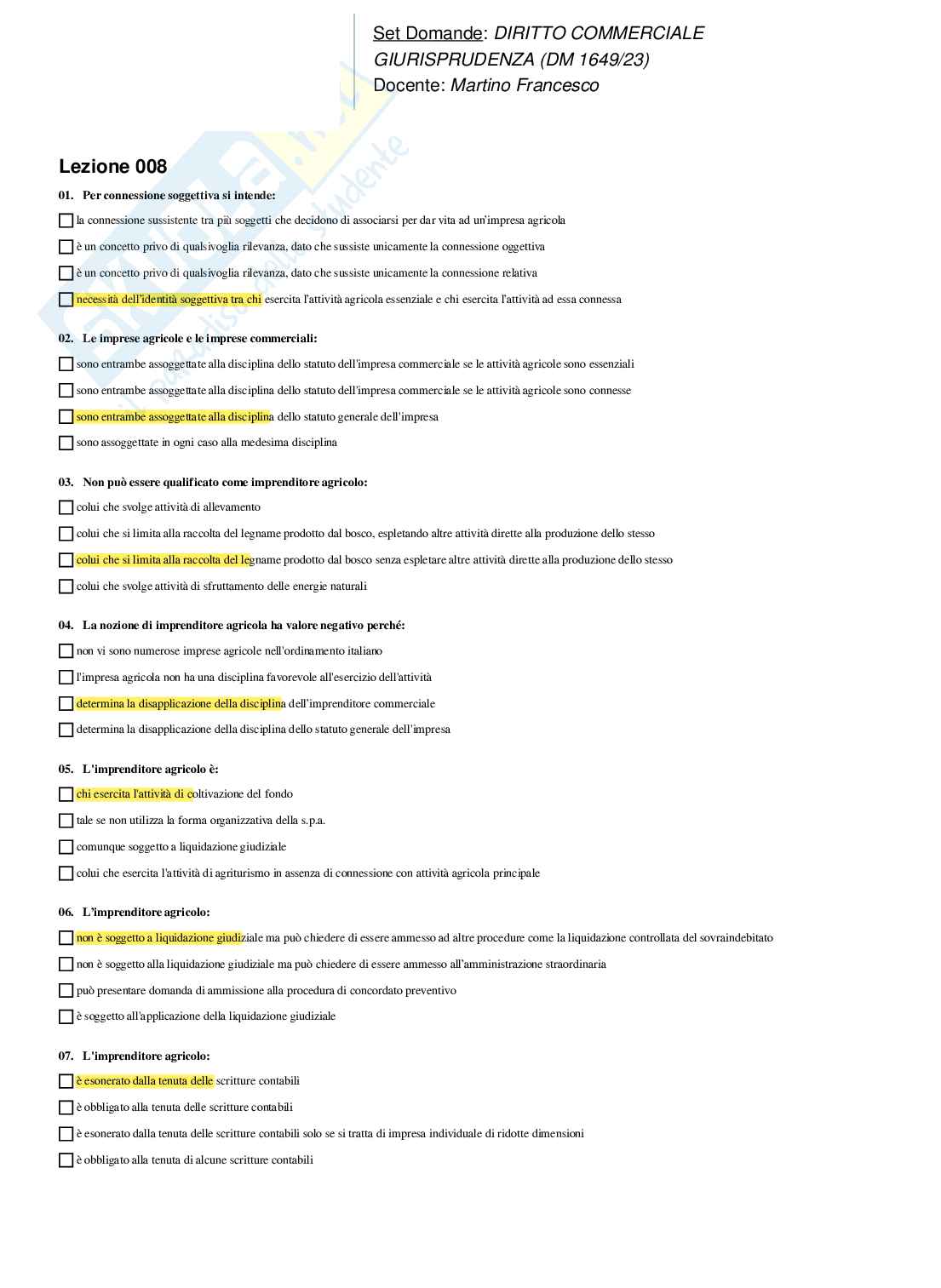 Set domande Diritto commerciale Pag. 21