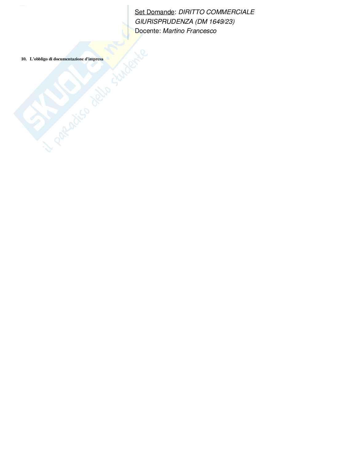Set domande Diritto commerciale Pag. 41