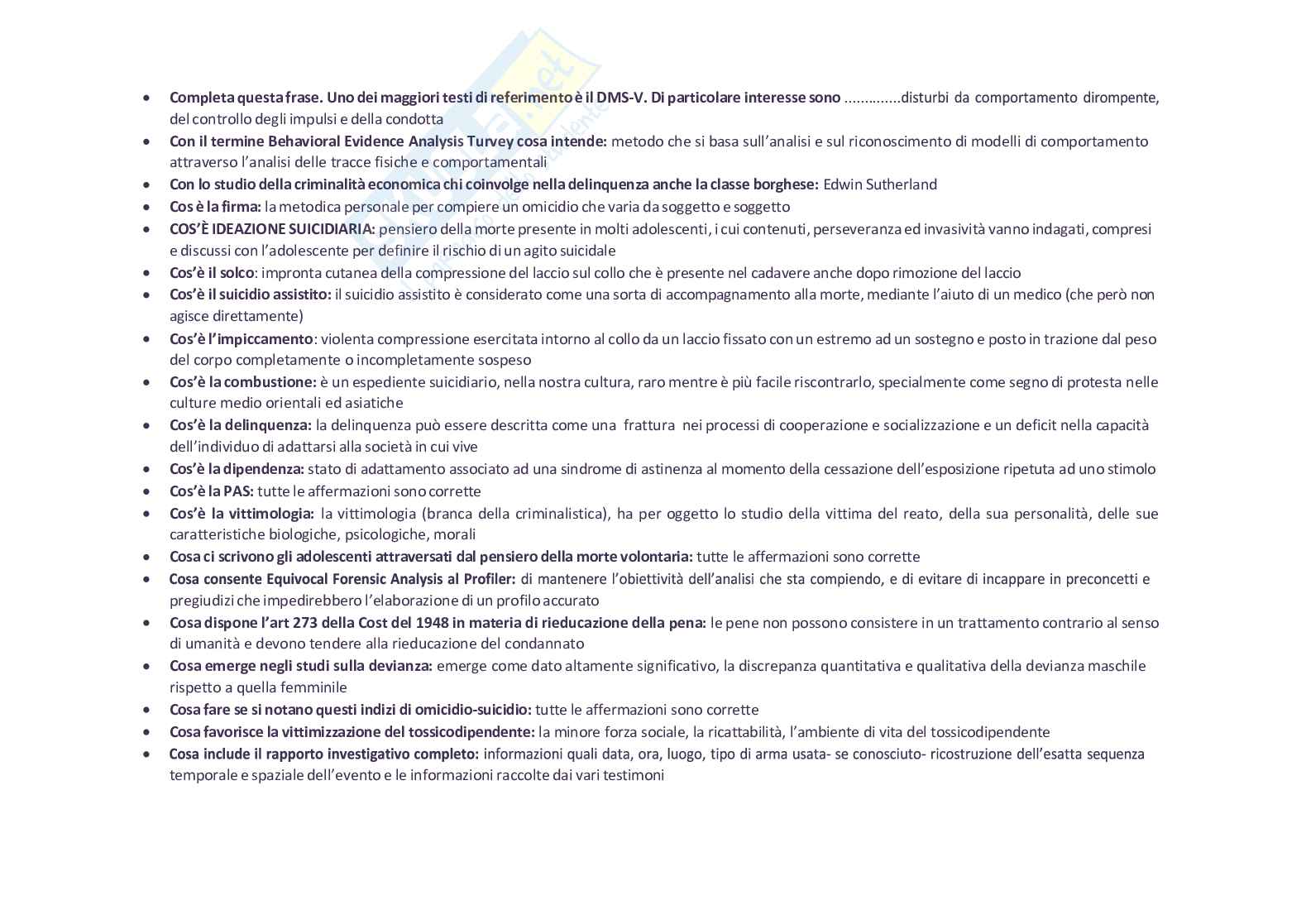 Psicopatologia forense e profiling Pag. 6