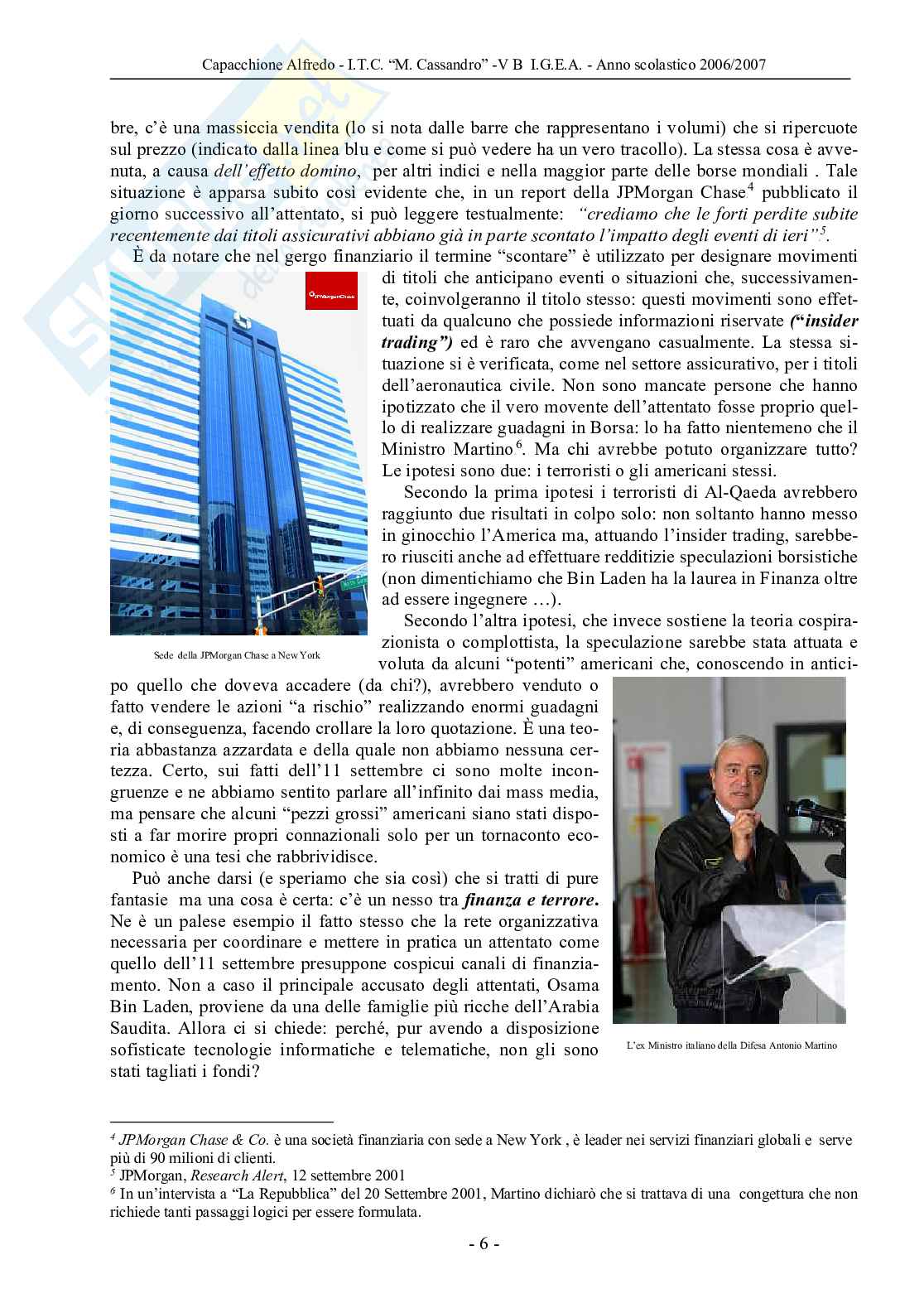 Guerra e terrorismo alimentano l'economia Pag. 6