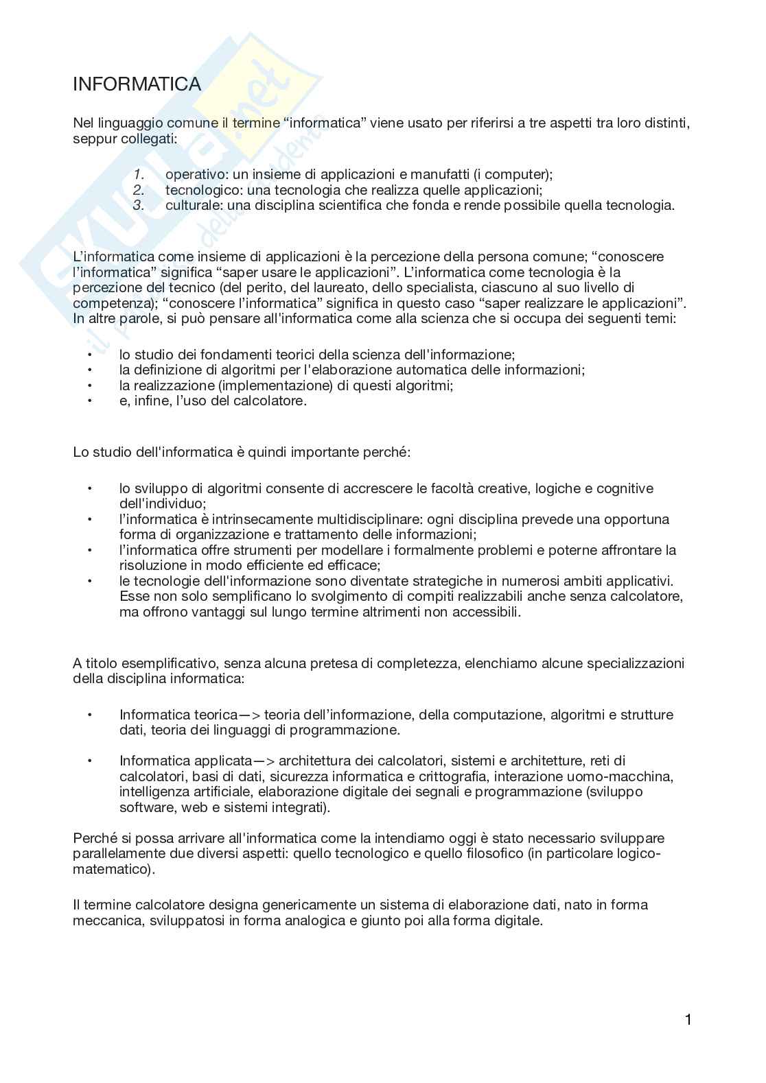 Informatica 3  Pag. 1