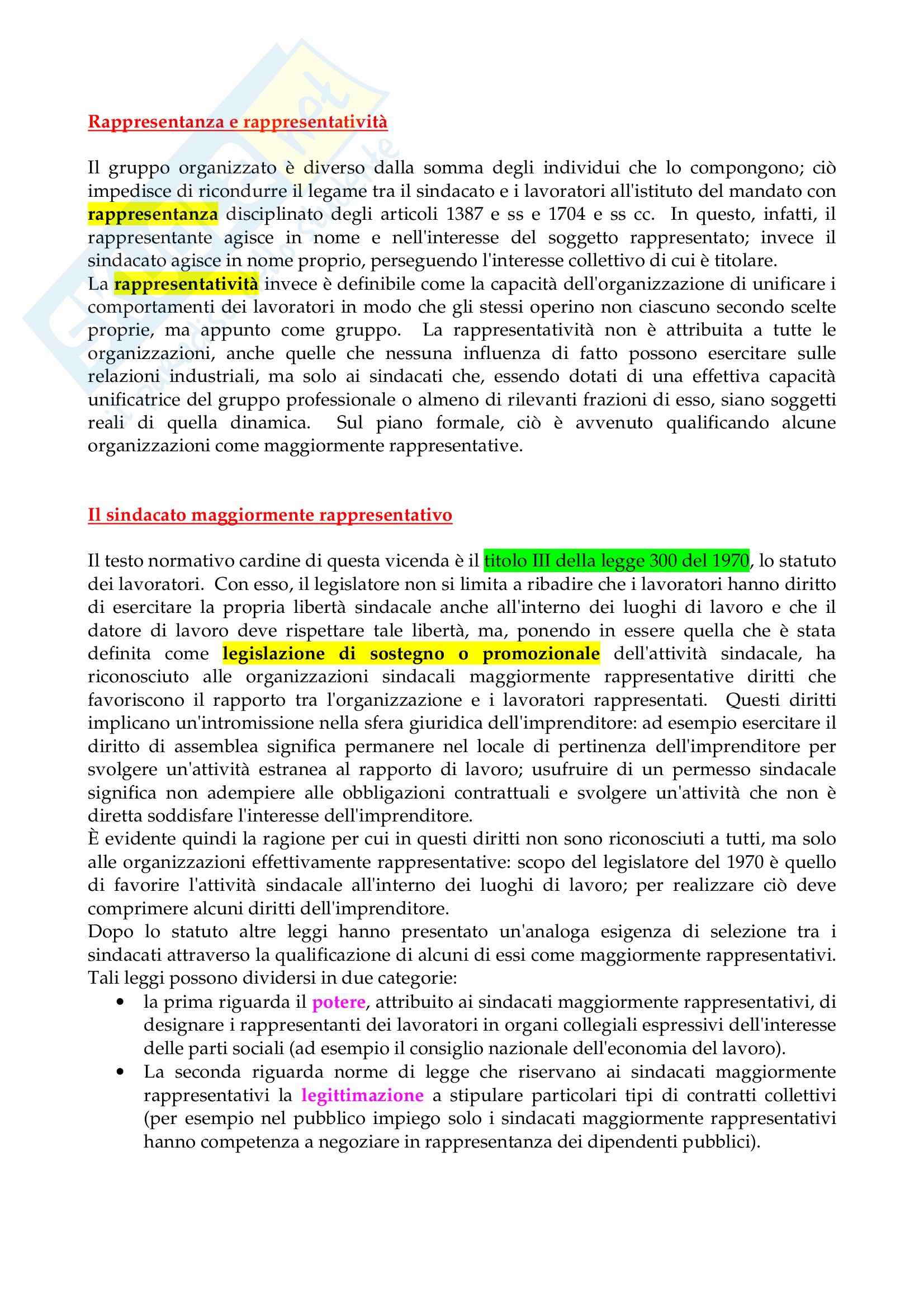 Diritto del lavoro - Appunti Pag. 21