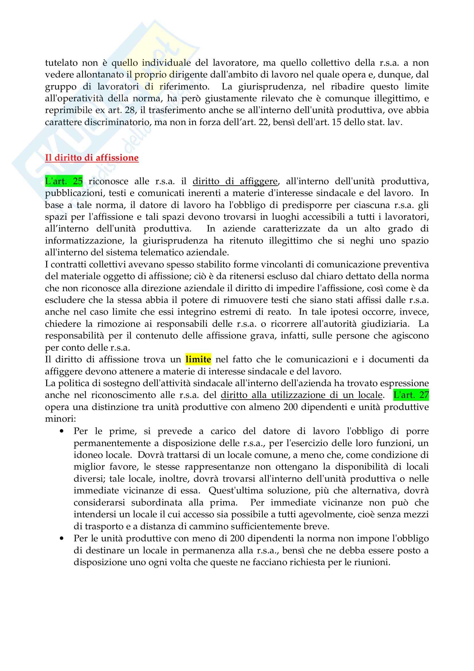 Diritto del lavoro - Appunti Pag. 41