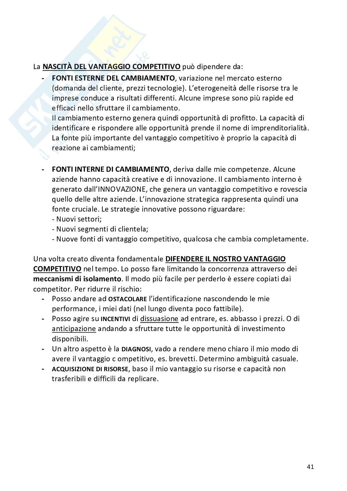 Strategia e politica aziendale Pag. 41