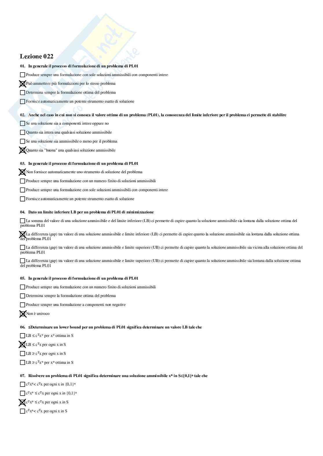 Ricerca operativa - Paniere compilato Pag. 41