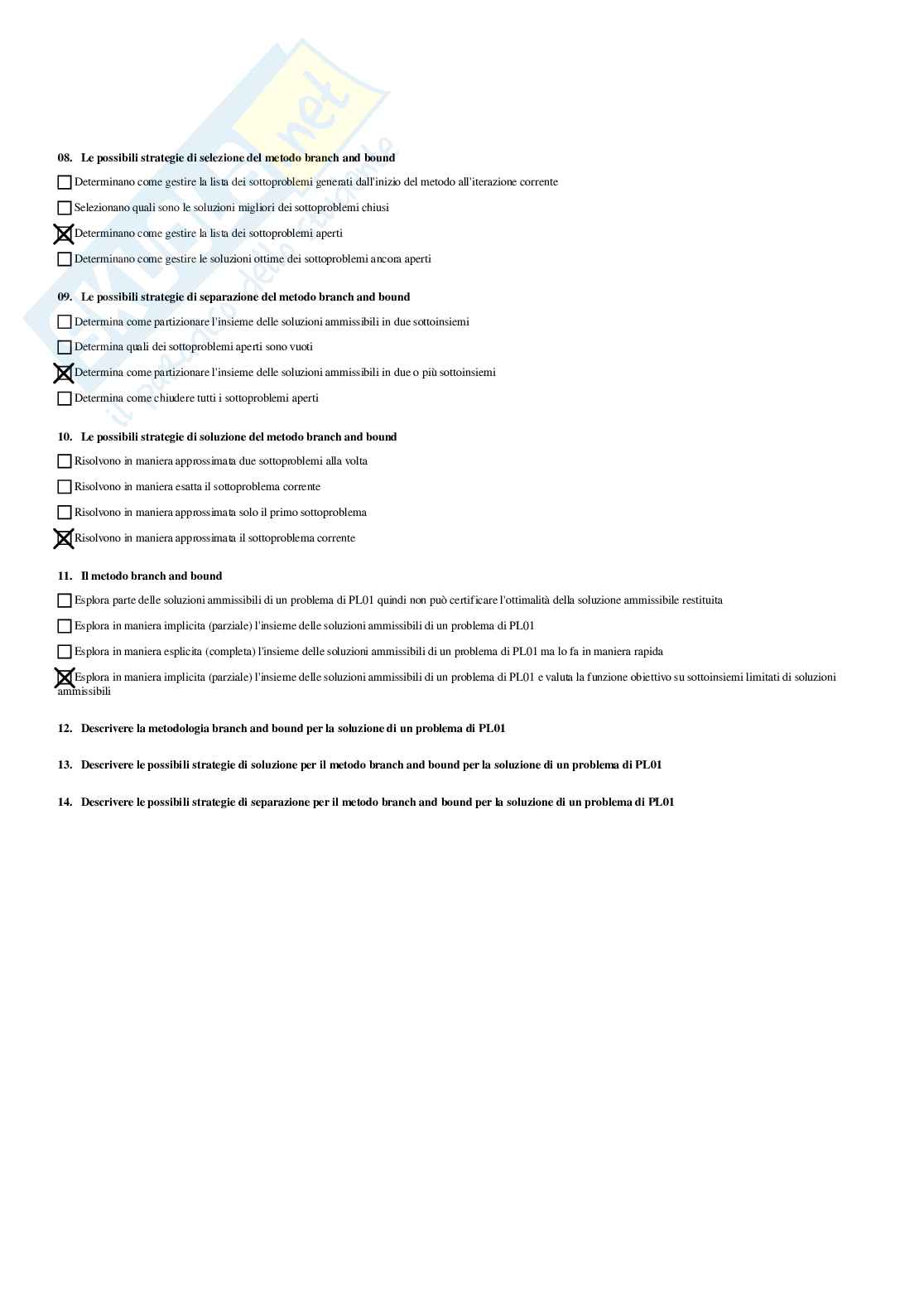 Ricerca operativa - Paniere compilato Pag. 46