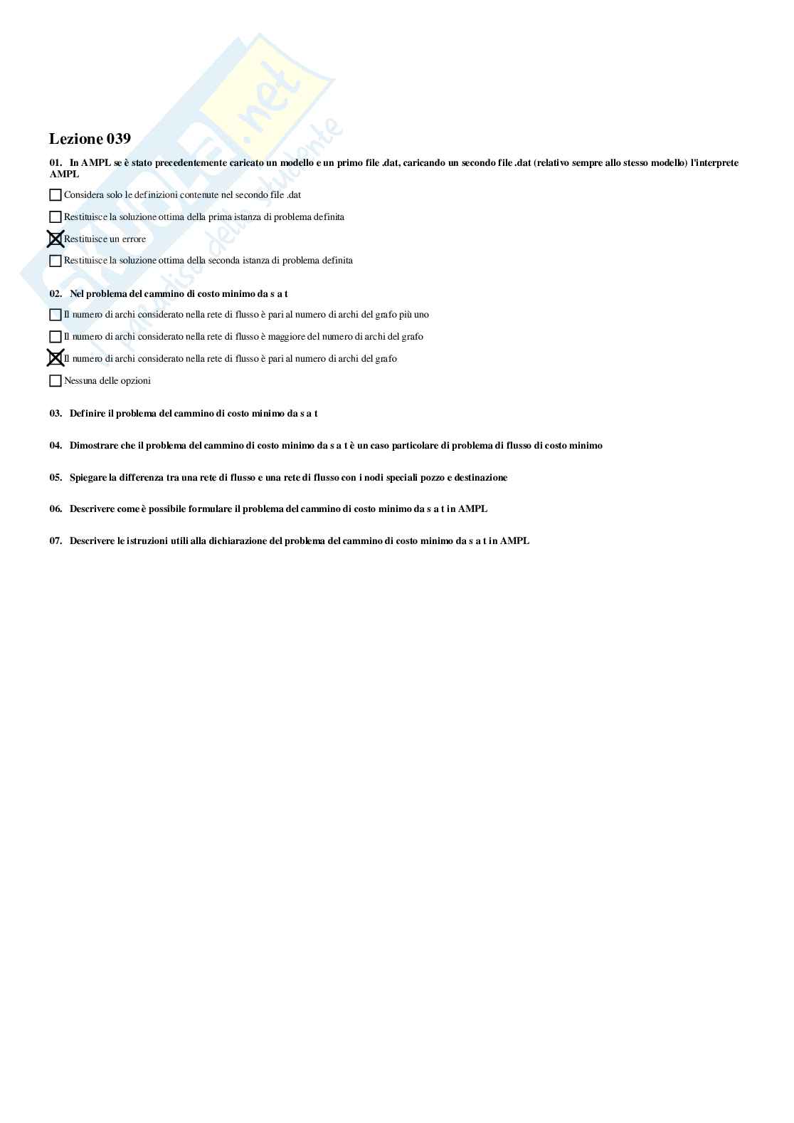 Ricerca operativa - Paniere compilato Pag. 66