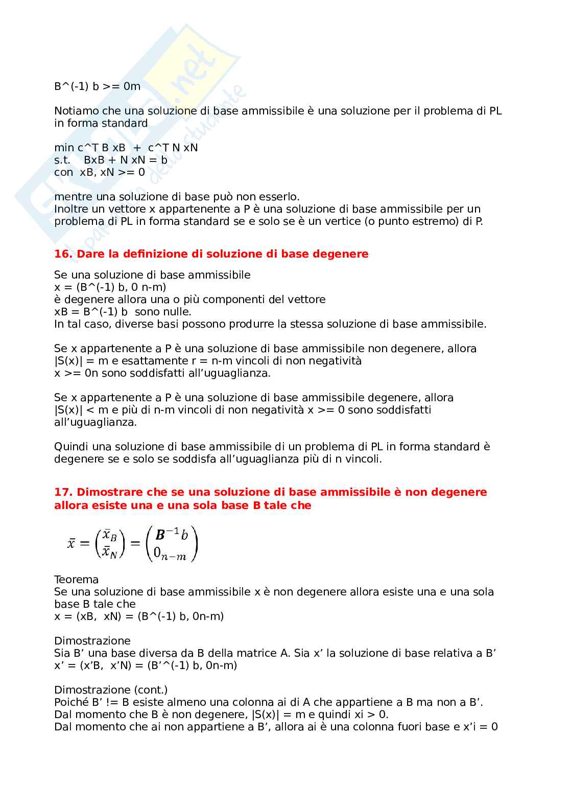 Ricerca operativa - Paniere compilato Pag. 86