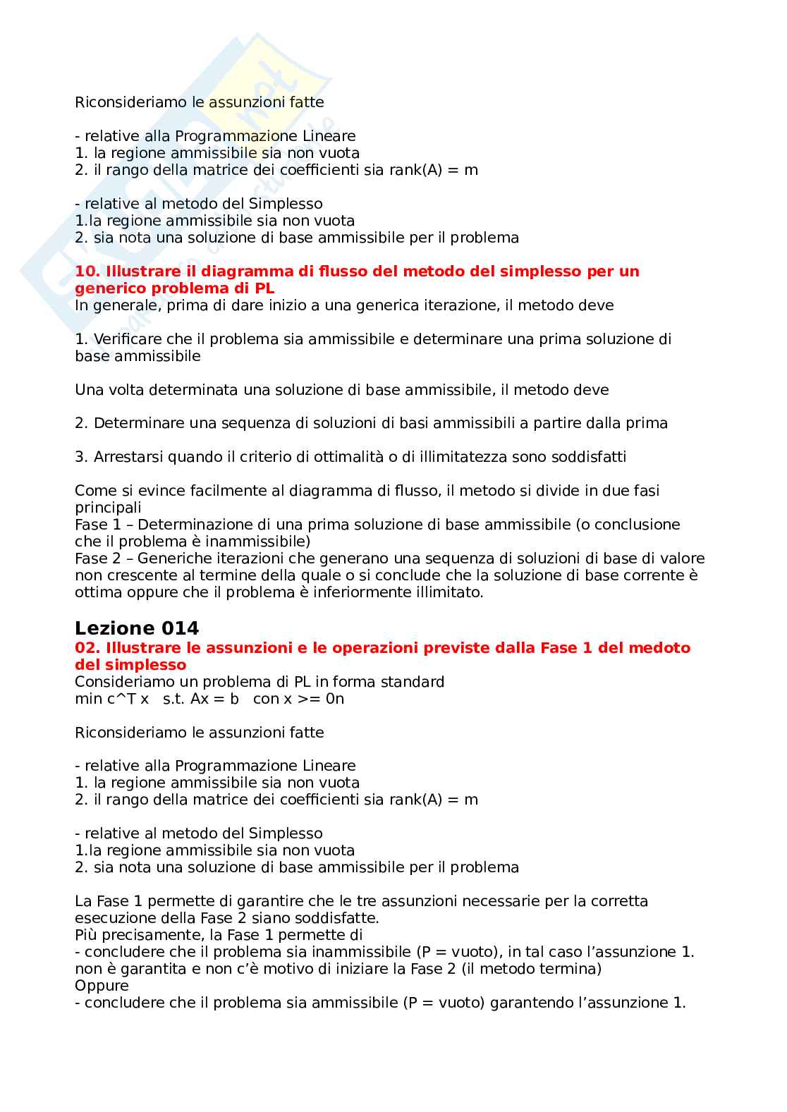 Ricerca operativa - Paniere compilato Pag. 91