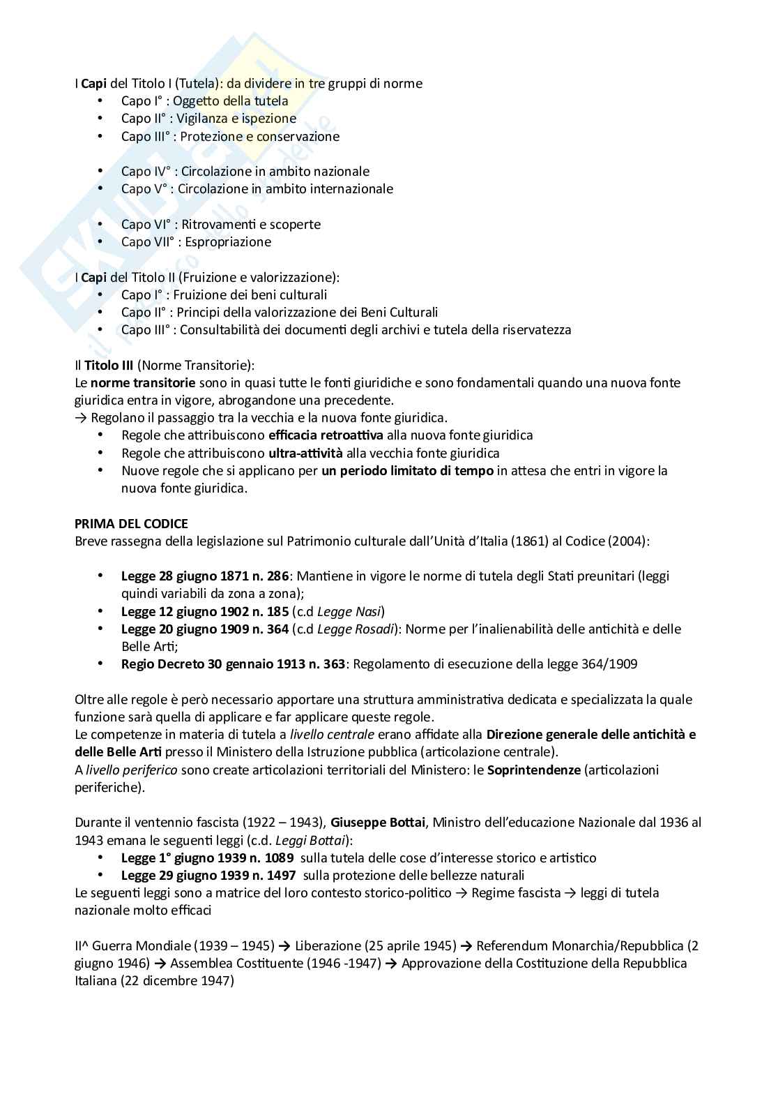 Appunti di principi e storia della tutela dei beni culturali Pag. 2