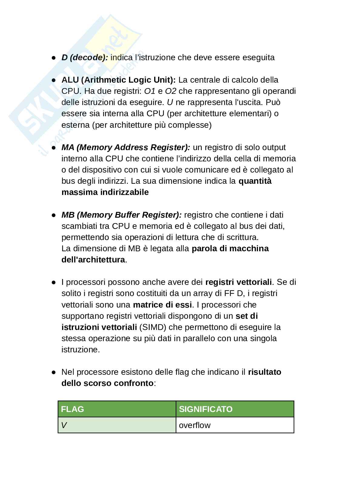 Appunti sulla struttura del processore Pag. 2