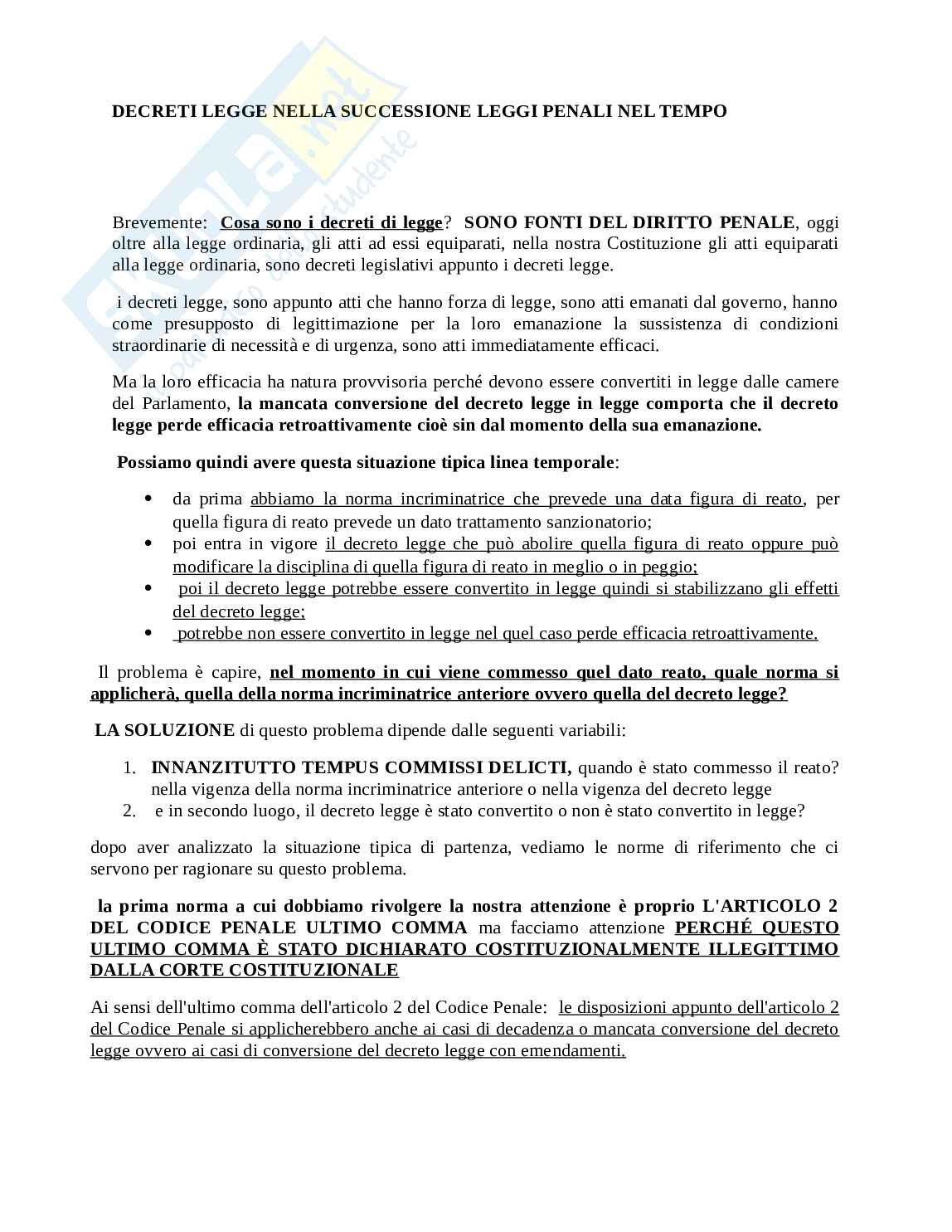 Riassunto esame Diritto Penale, Prof. Masarone Valentina, libro consigliato Manuale diritto penale, Fiore Pag. 1