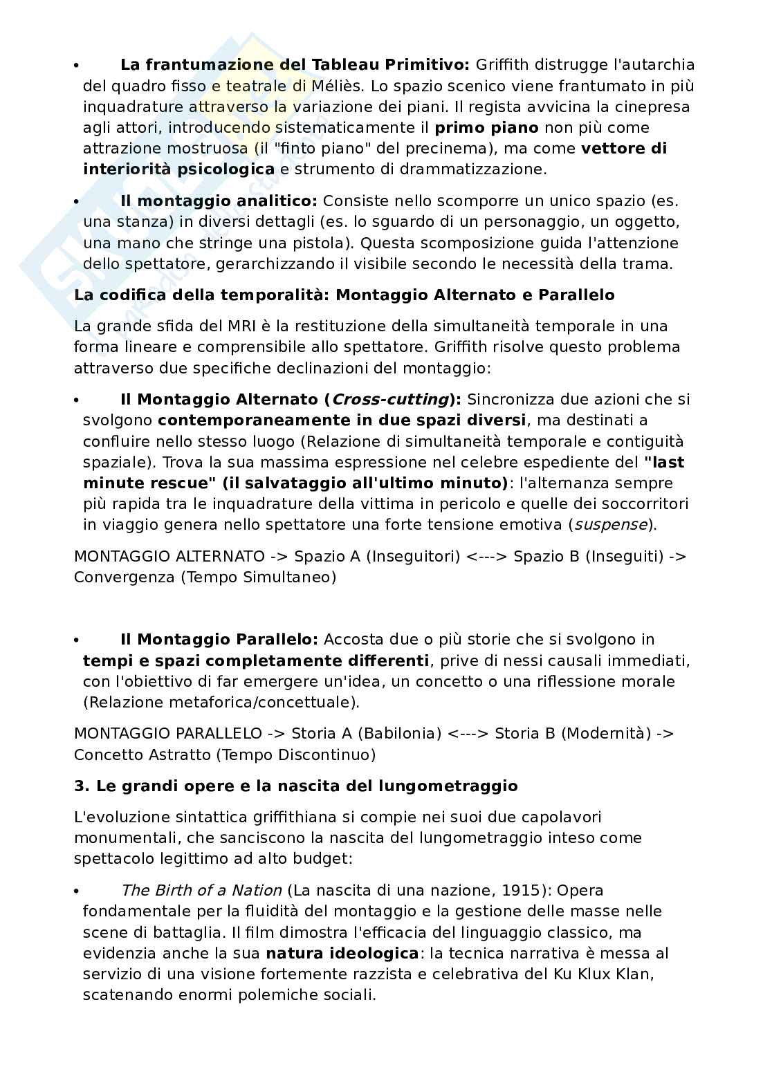 Riassunto esame Storia delle teorie del cinema, Prof. Vitella Federico, libro consigliato L'avventura del cinematografo. Storia di un'arte e di un linguaggio, Bernardi Pag. 6