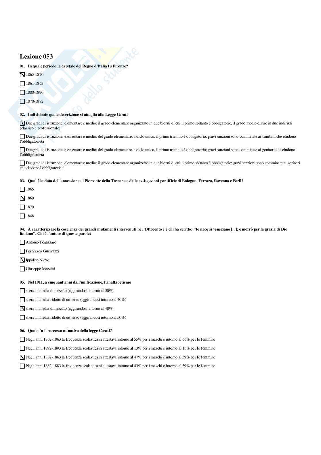 Set Domande multiple di Linguistica italiana - 2024 Pag. 81