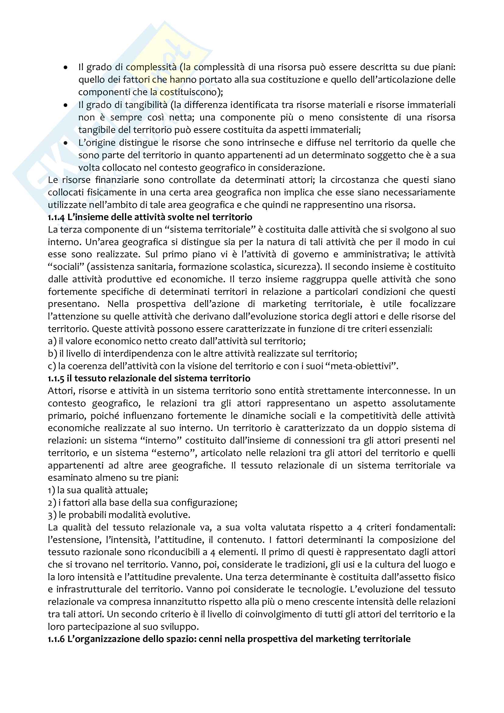 Riassunto esame marketing territoriale, docente Guido, libro consigliato Il marketing territoriale, Caroli Pag. 2