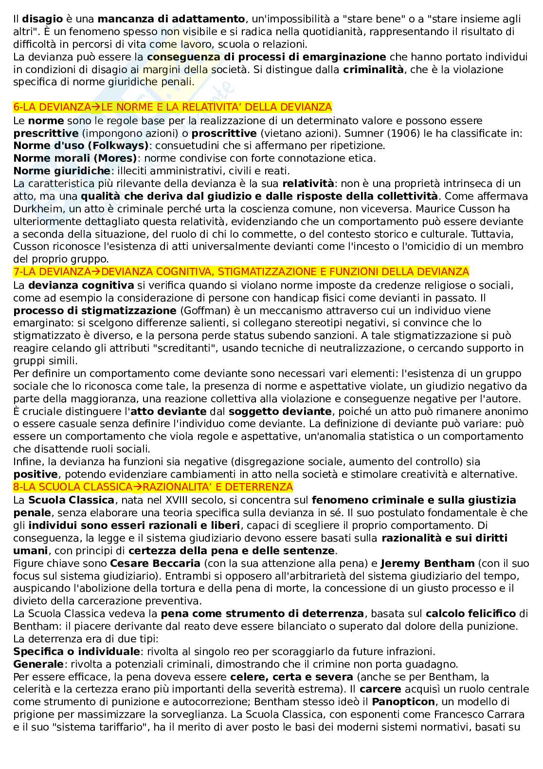 Appunti lezioni Sociologia della devianza Pag. 2