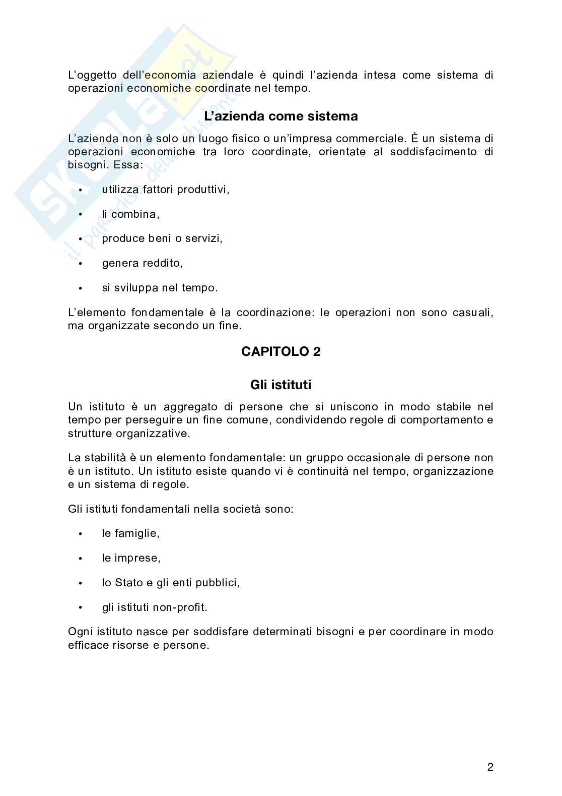 Schemi sulla base del libro 1 di Economia aziendale Pag. 2