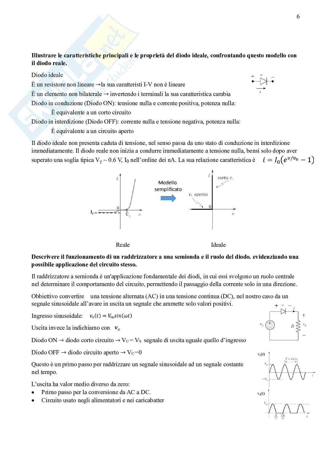 Circuiti elettrici per l'elettronica Pag. 6