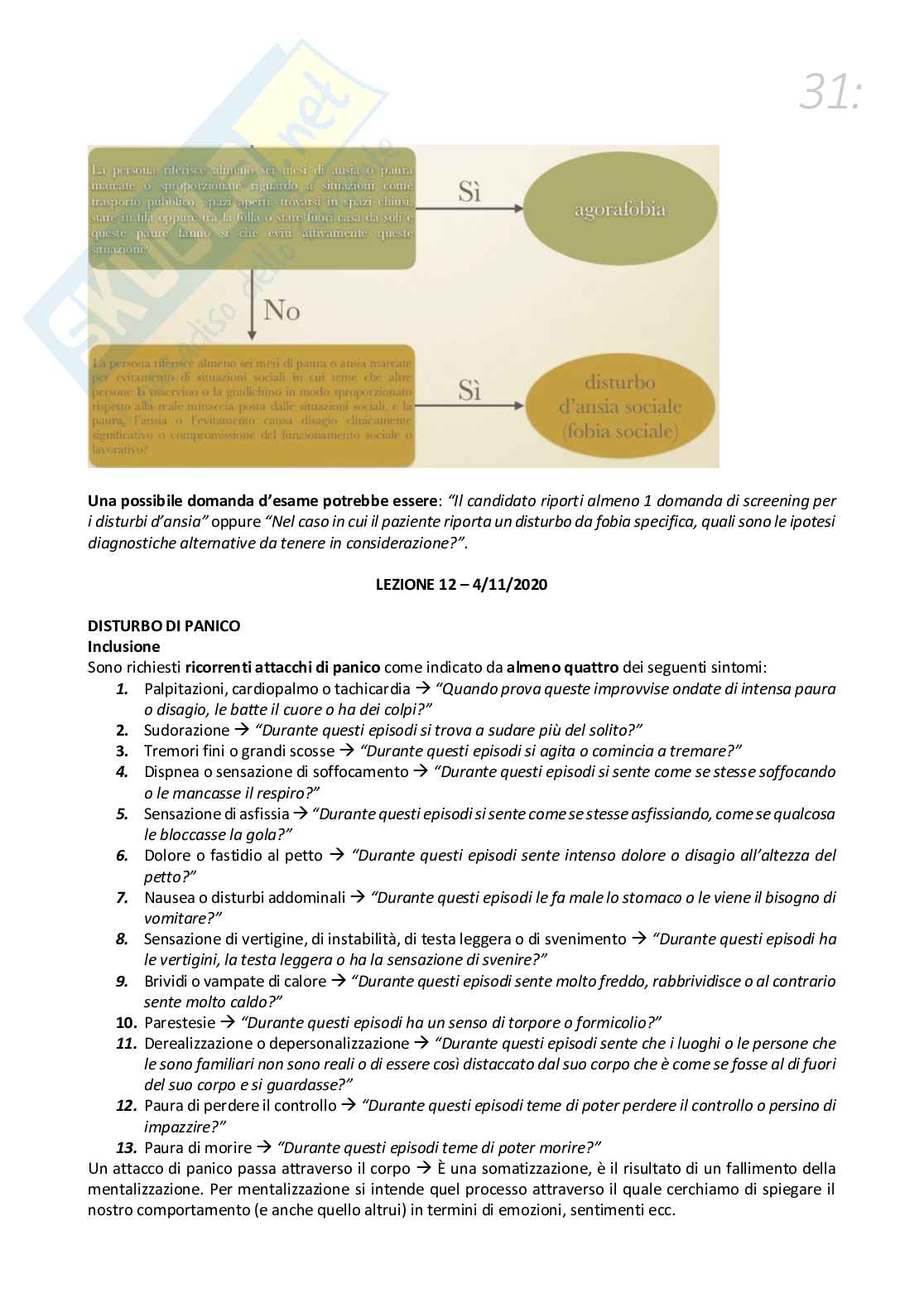 Appunti di Teorie e tecniche del colloquio psicologico Pag. 31
