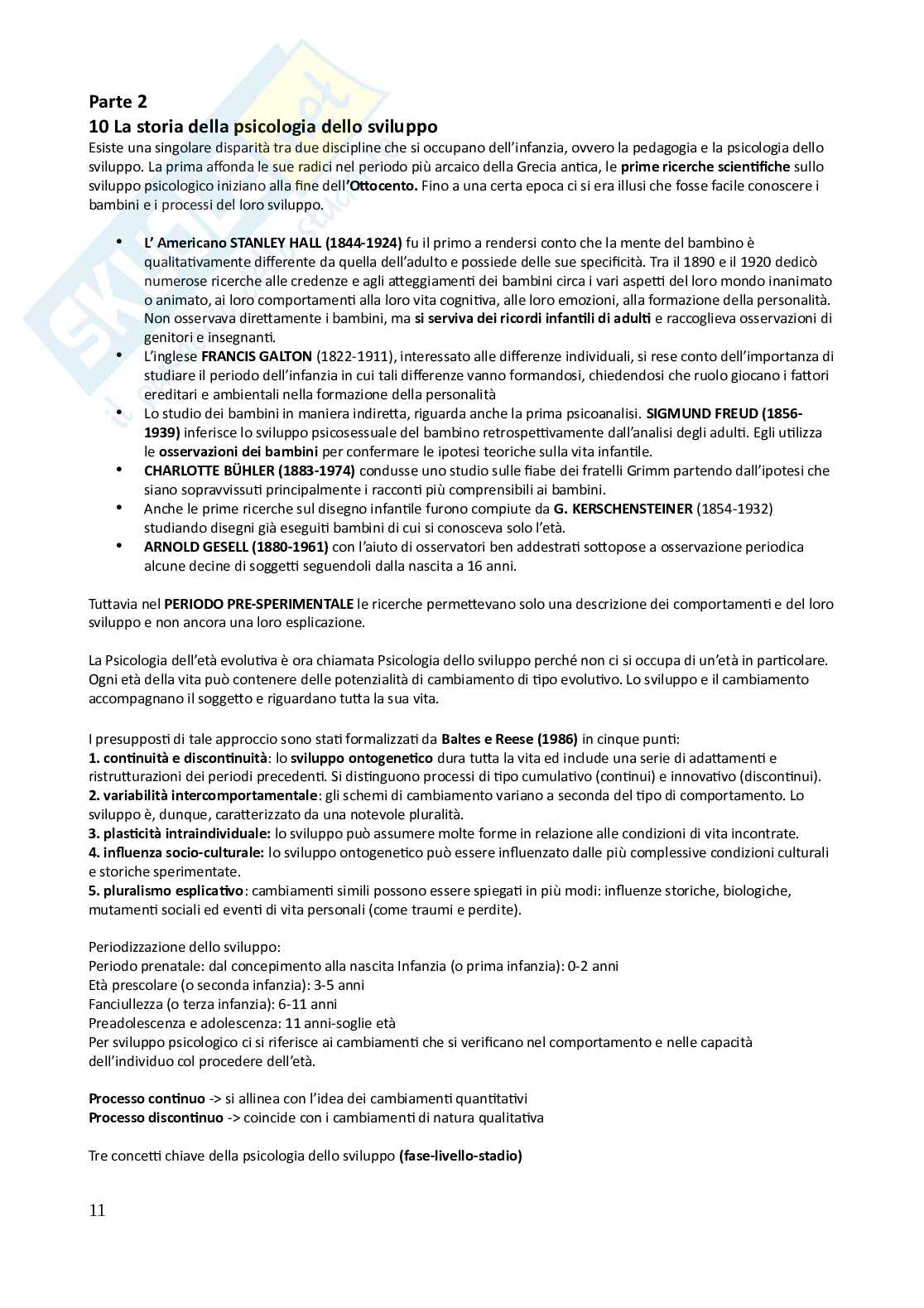 Psicologia dello sviluppo   Pag. 11
