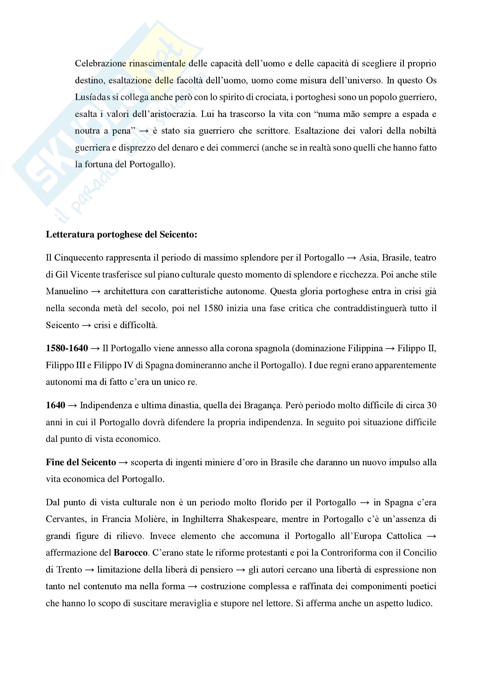 Letteratura portoghese parte istituzionale (Duecento-Settecento) Pag. 31