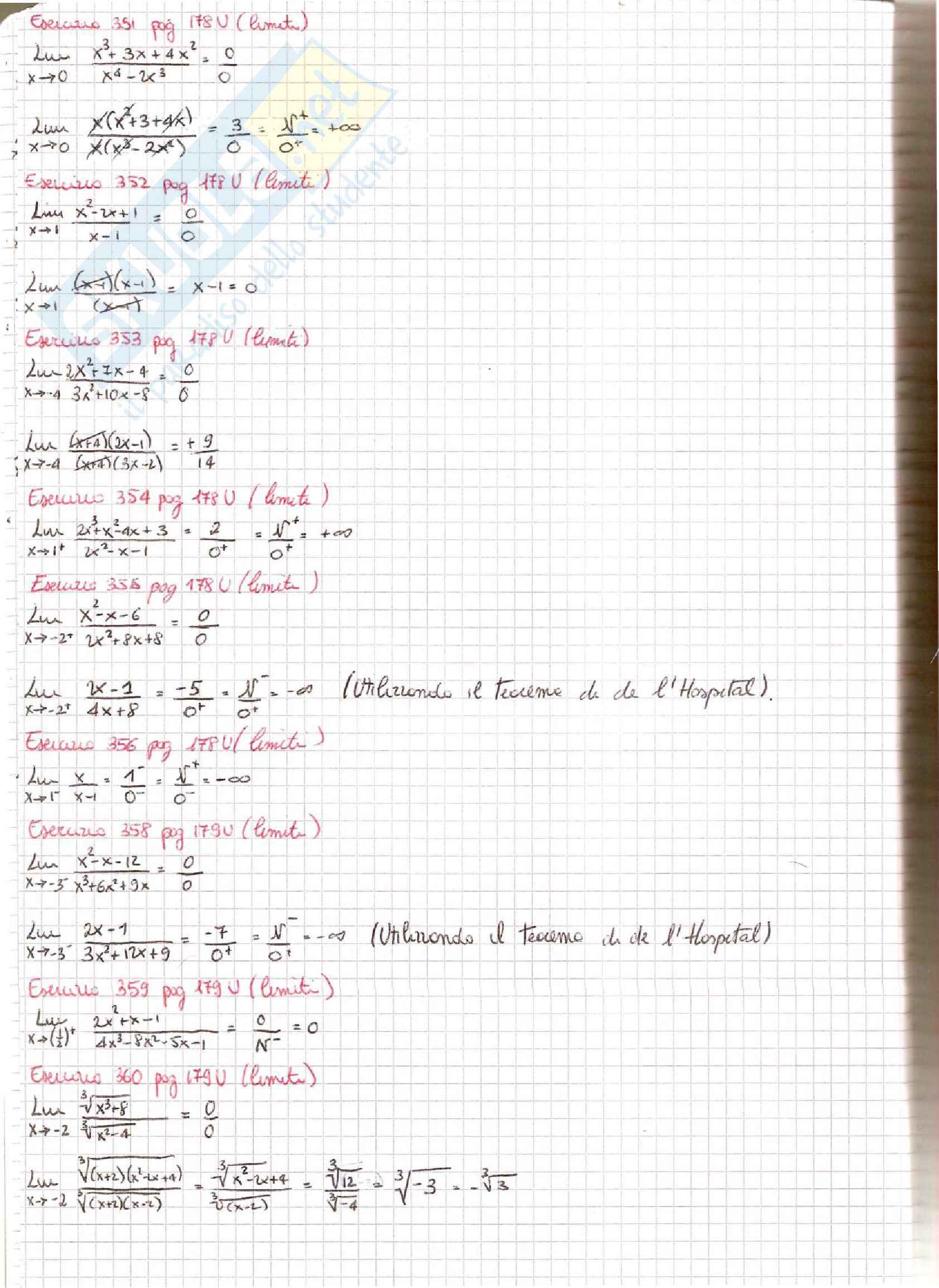 Analisi Matematica - Esercizi Pag. 6
