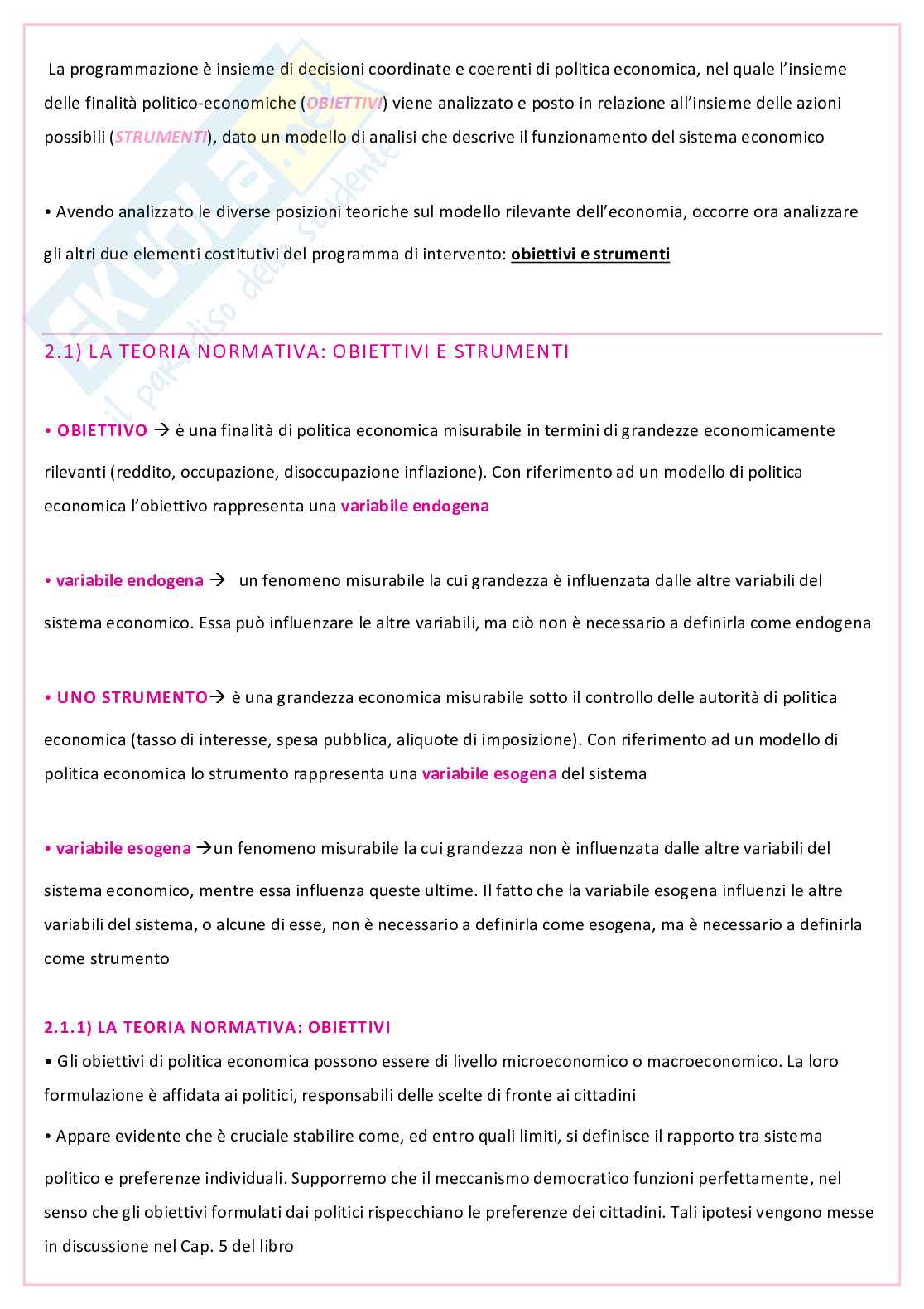 Politica economica Pag. 36