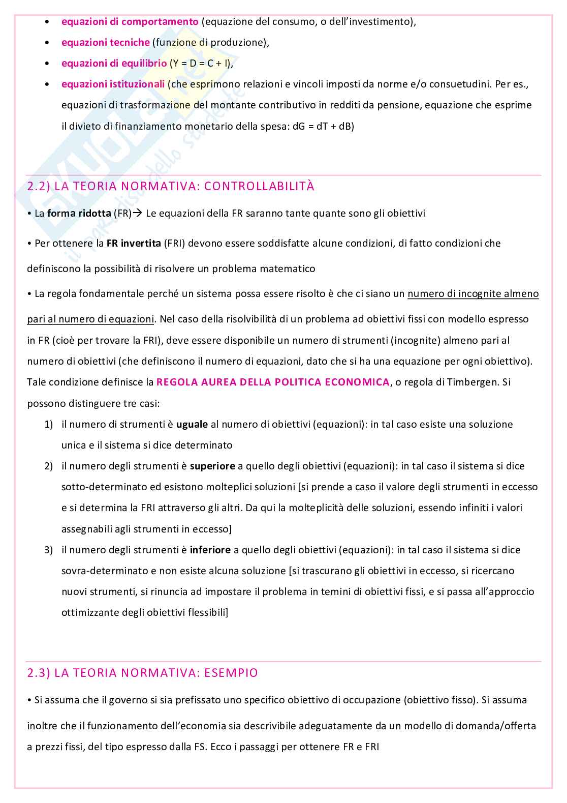 Politica economica Pag. 41