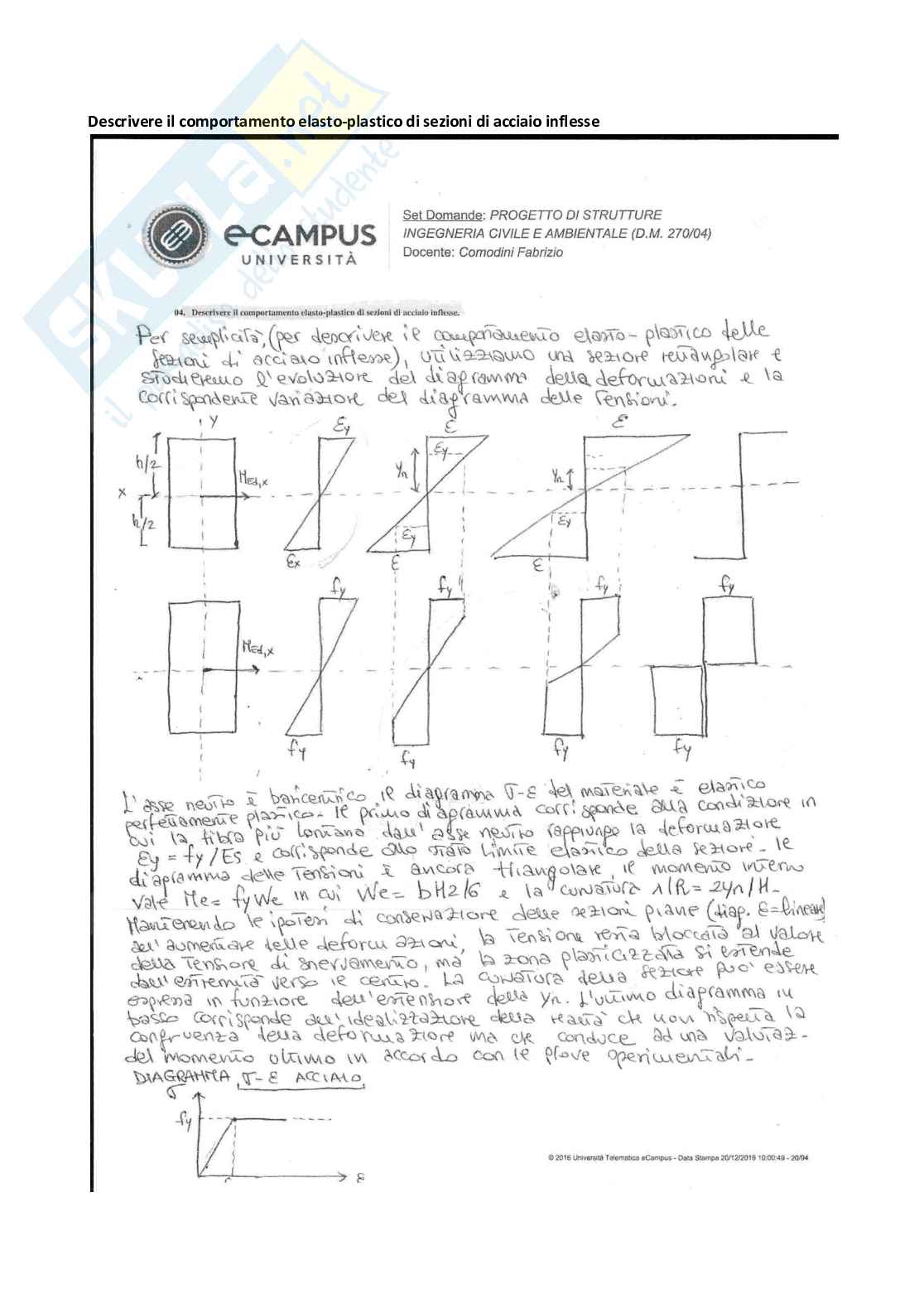 Paniere svolto di Progetto di strutture Pag. 2