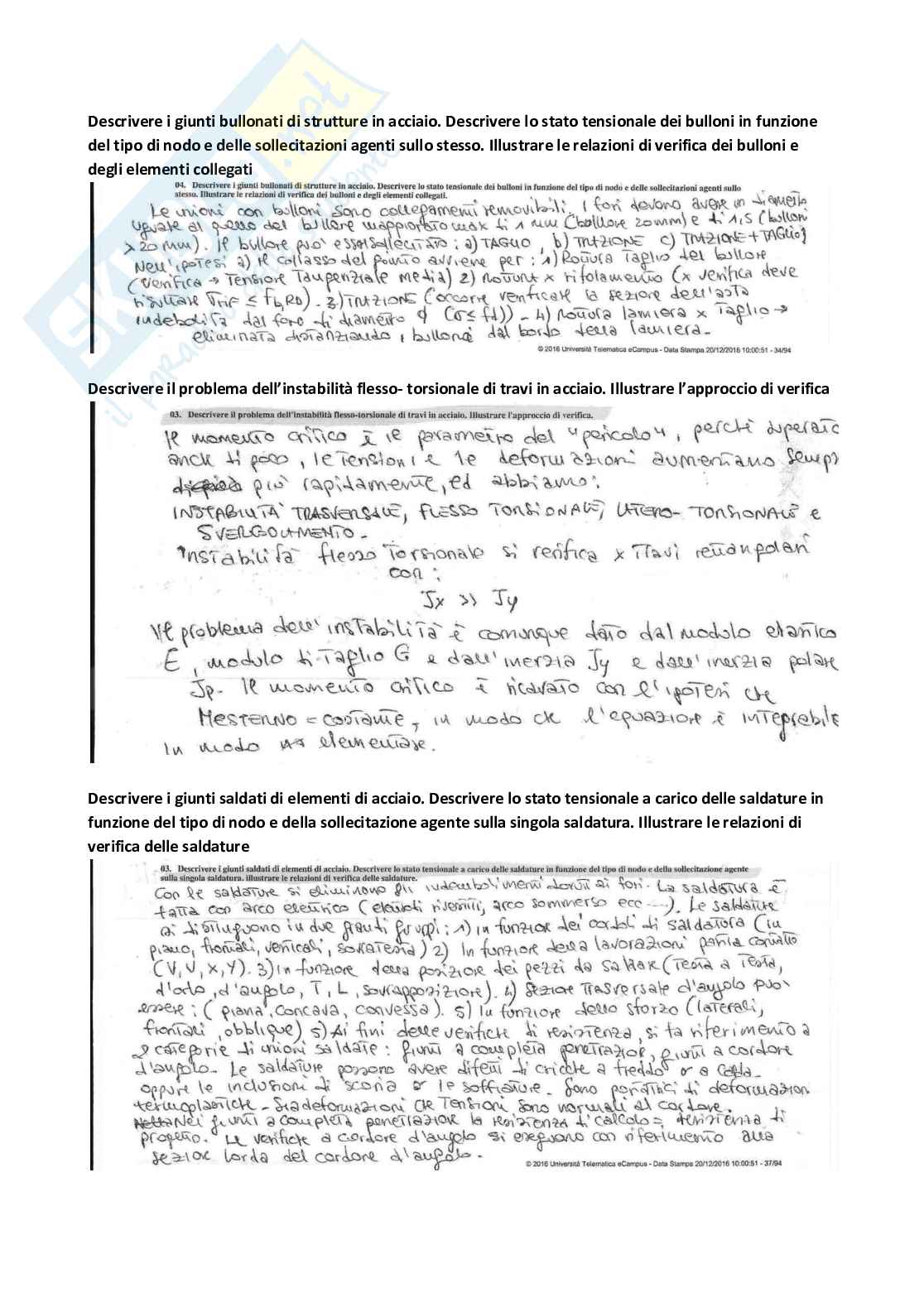 Paniere svolto di Progetto di strutture Pag. 6