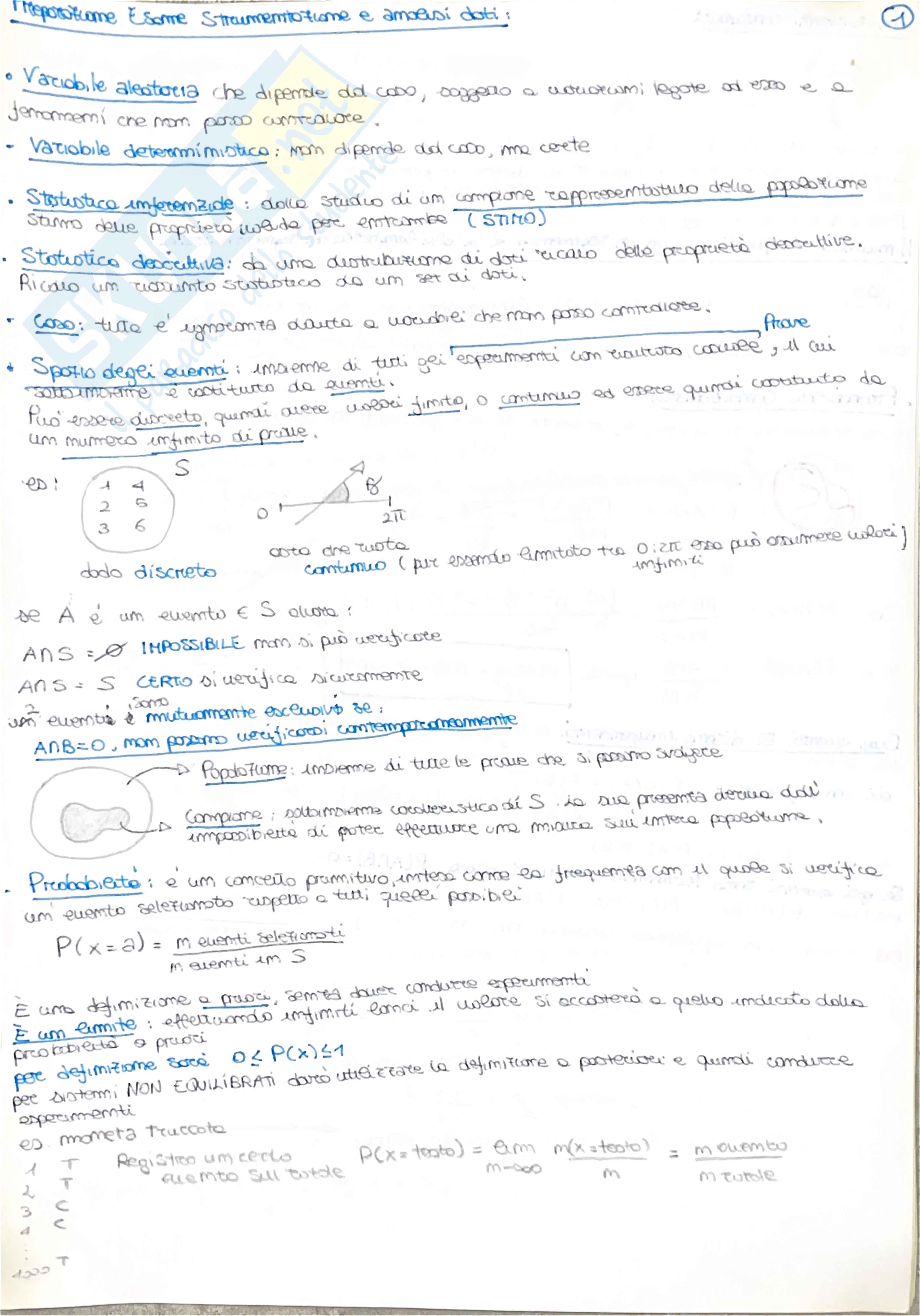 Riassunto esame Strumentazione analisi dei dati, Prof. Di Maio Francesco Paolo, libro consigliato Quaderni del Gisi, Barbaro  Pag. 2