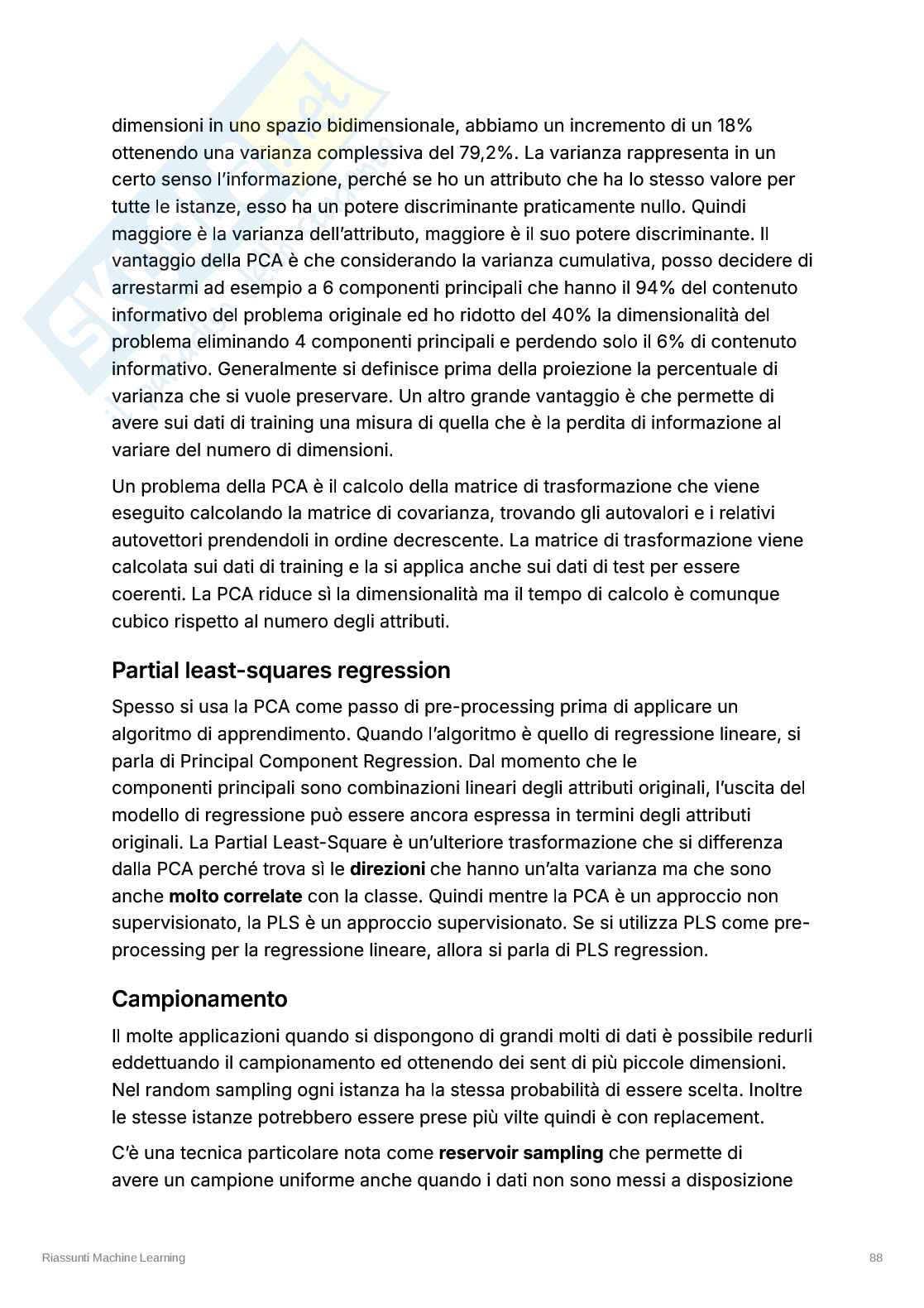 Appunti esame Machine Learning – Feature Selection, Discretizzazione e PCA Pag. 6