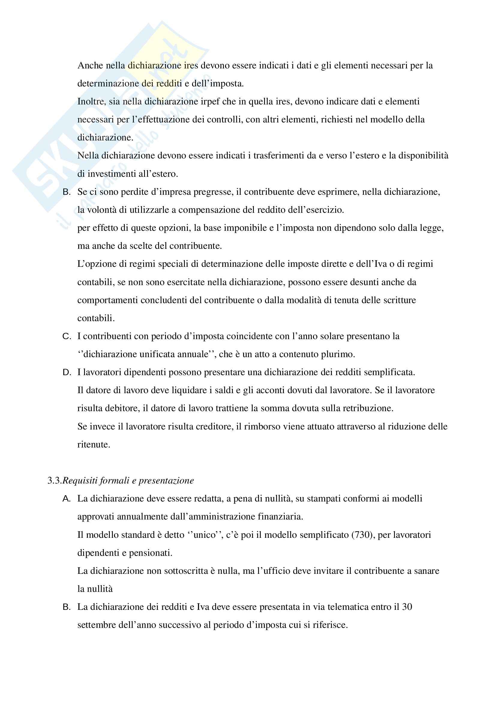 Riassunto esame Diritto Tributario, prof. Logozzo, libro consigliato Compendio di Diritto Tributario, Tesauro Pag. 31