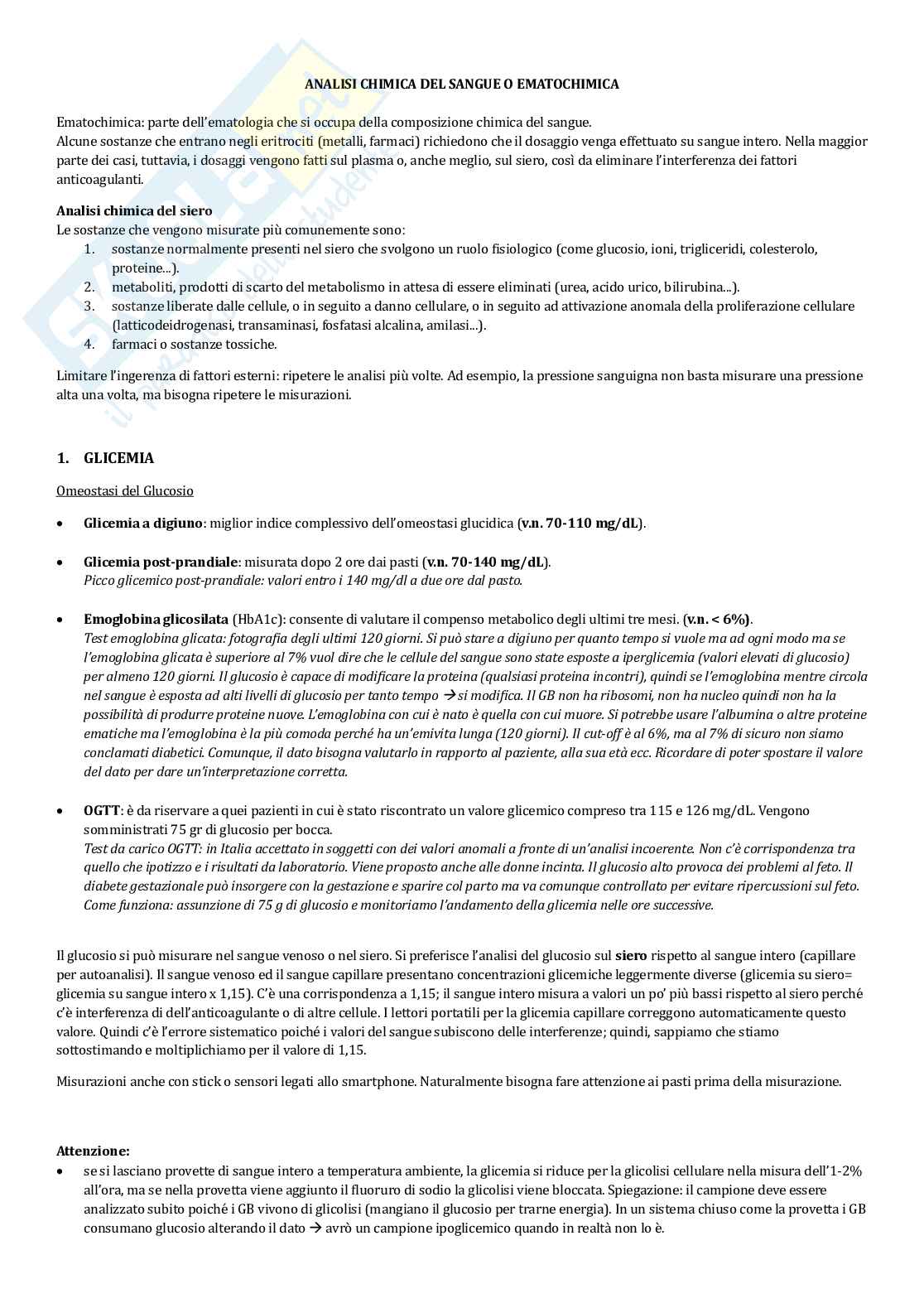 Esami ematochimici Pag. 1