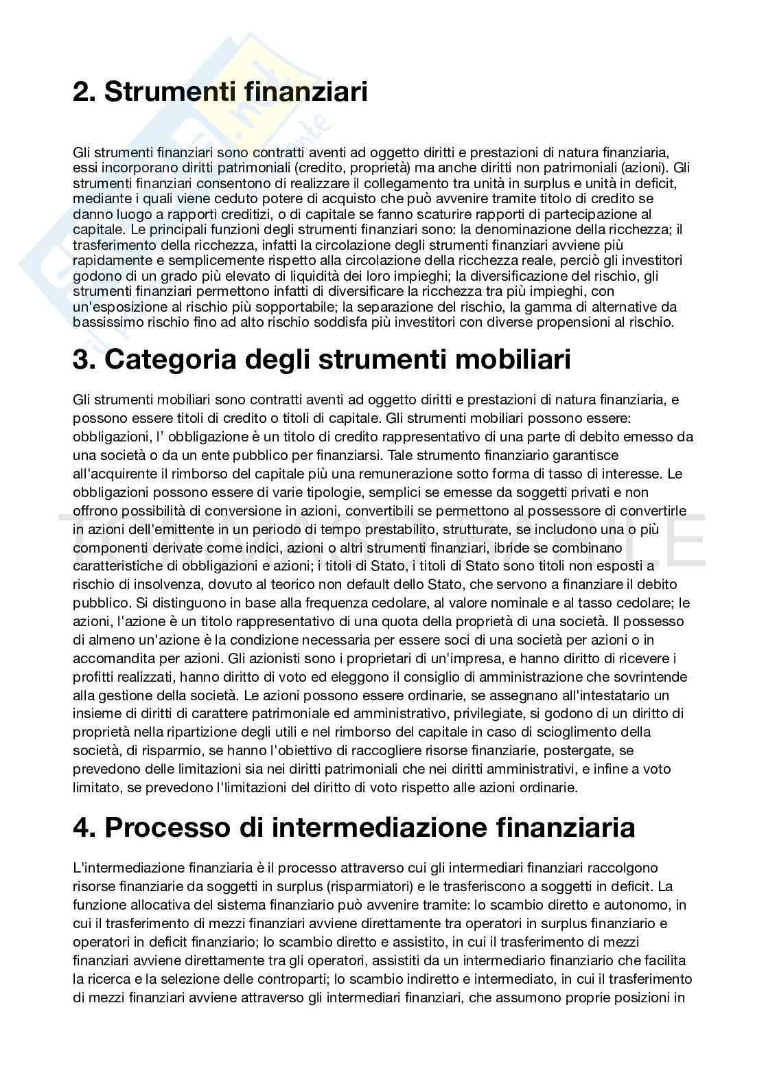 Domande e risposte per esame di Economia degli intermediari finanziari  Pag. 2