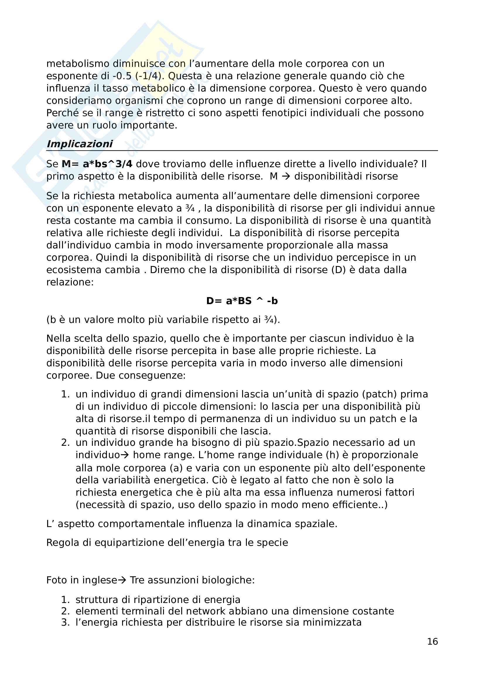 Appunti completi di tutte le lezioni sul corso di ecologia Pag. 16