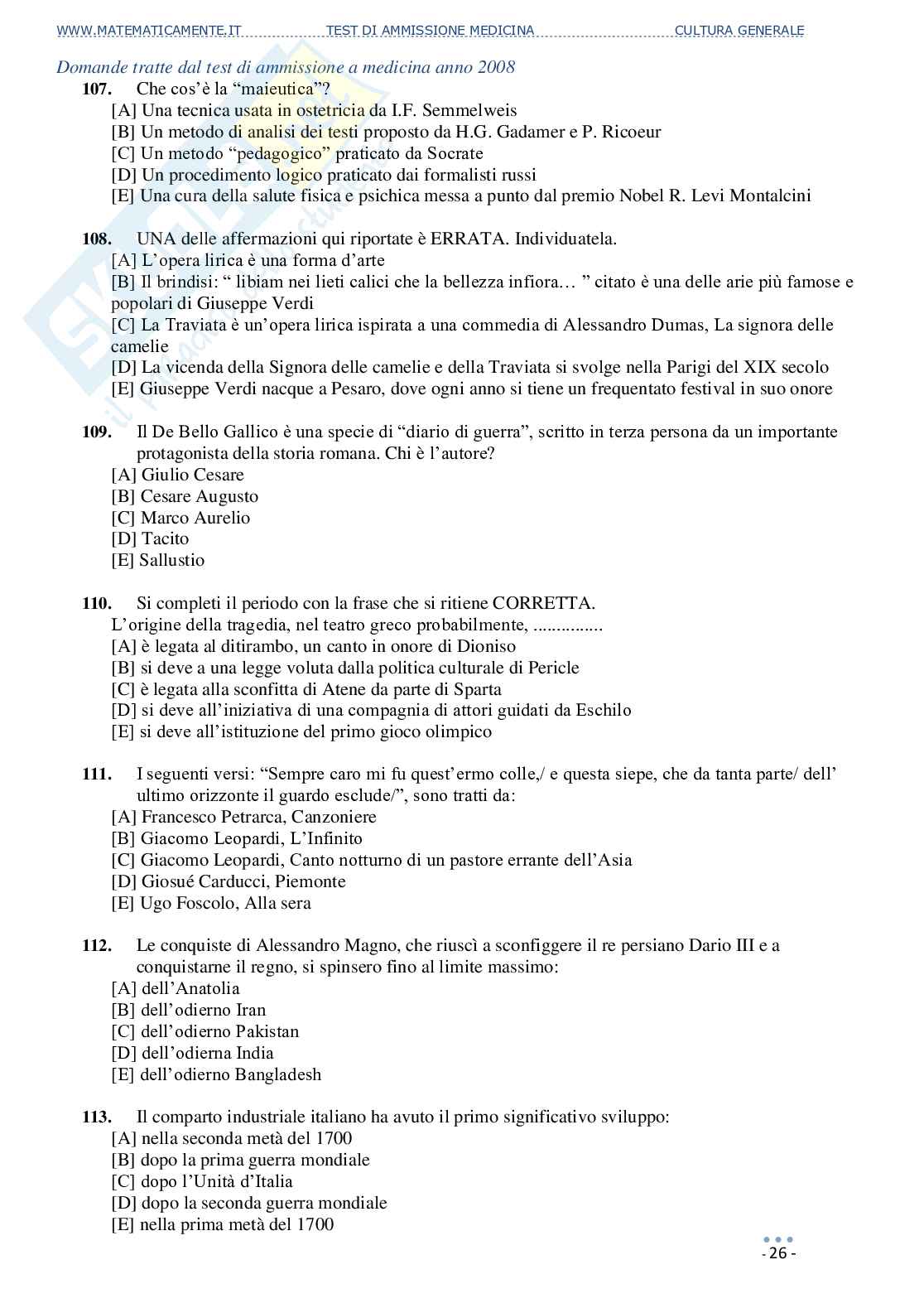 Test di ammissione a medicina, odontoiatria, veterinaria (ebook) Pag. 26