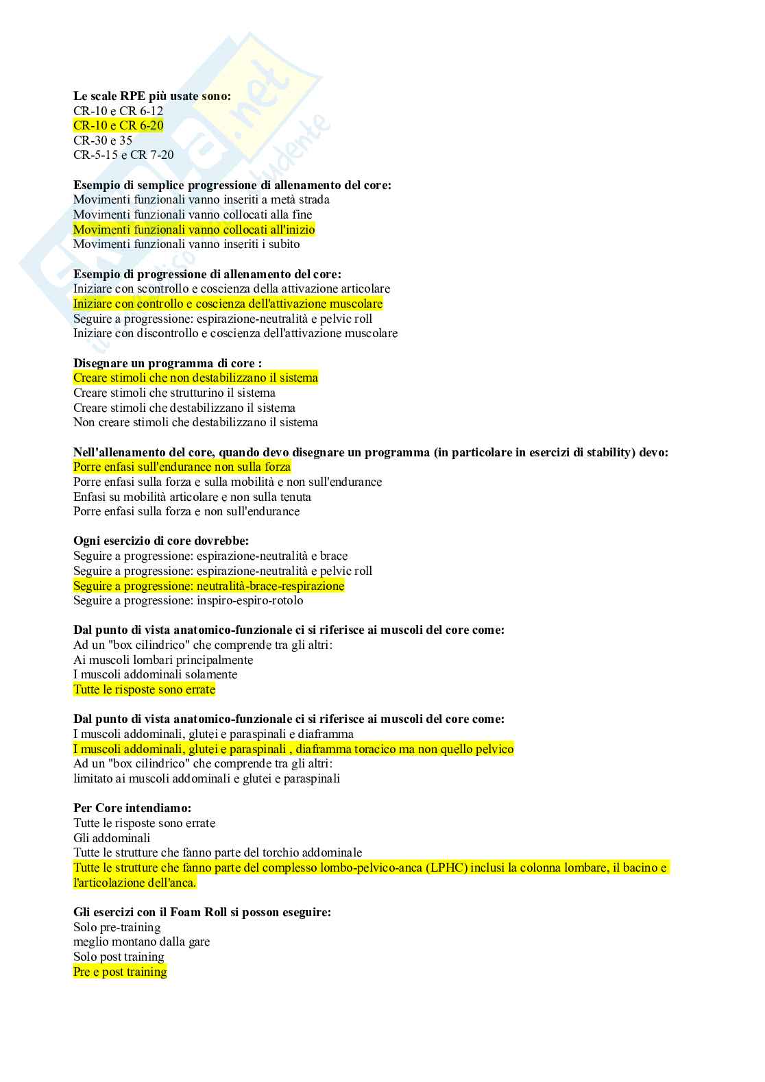 Paniere Teoria e metodologia dell'allenamento Pag. 21