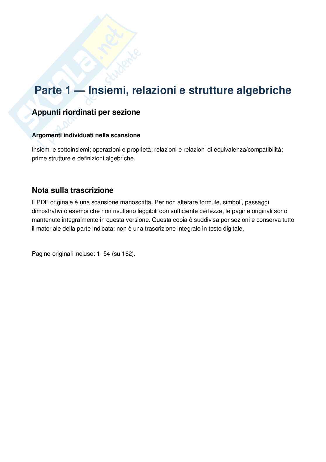 Analisi 1  Pag. 1