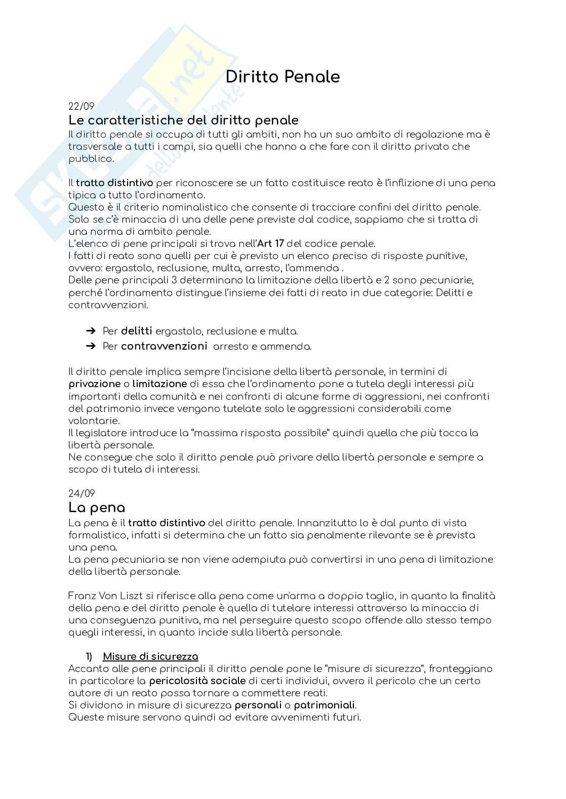 Riassunto esame Diritto penale, Prof. Dova Massimiliano, libro consigliato Manuale di diritto penale, Marinucci Pag. 1