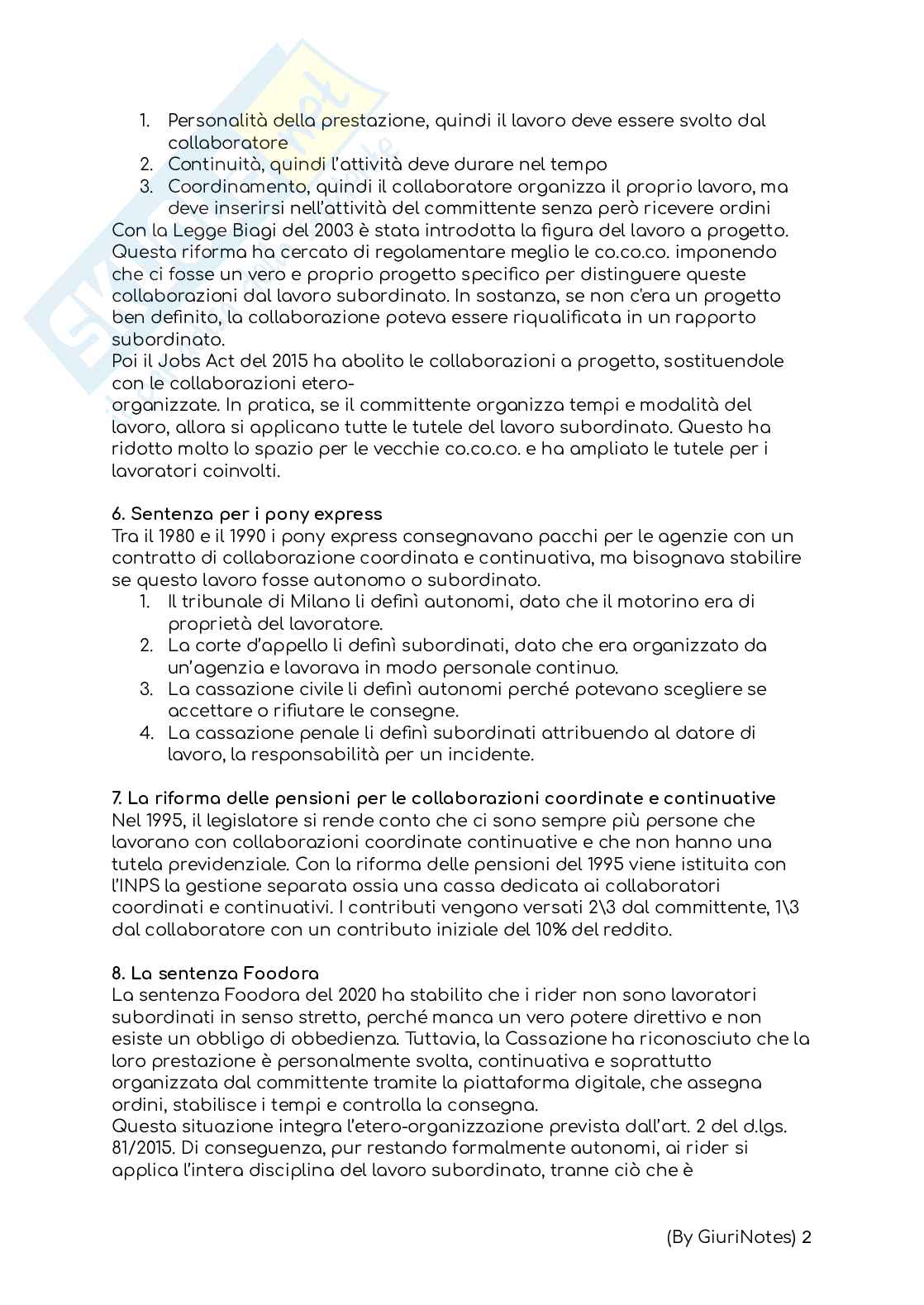 Domande e risposte dell’esame di Diritto del lavoro  Pag. 2