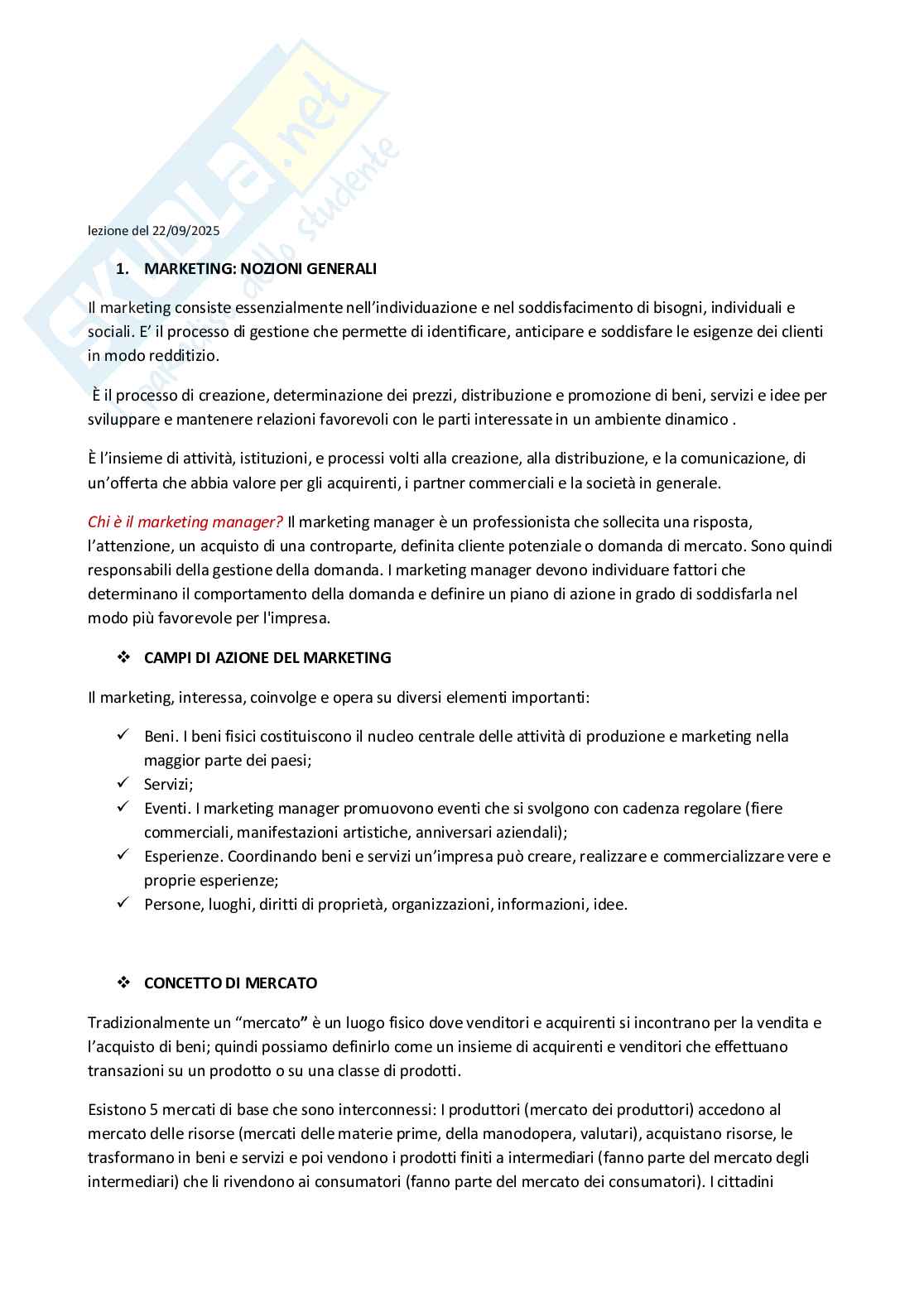 Principi di marketing - Appunti per l'esame totale Pag. 2