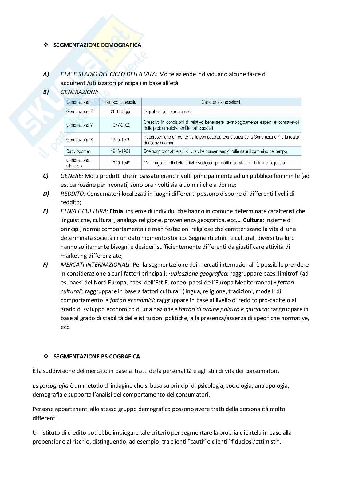 Principi di marketing - Appunti per l'esame totale Pag. 41