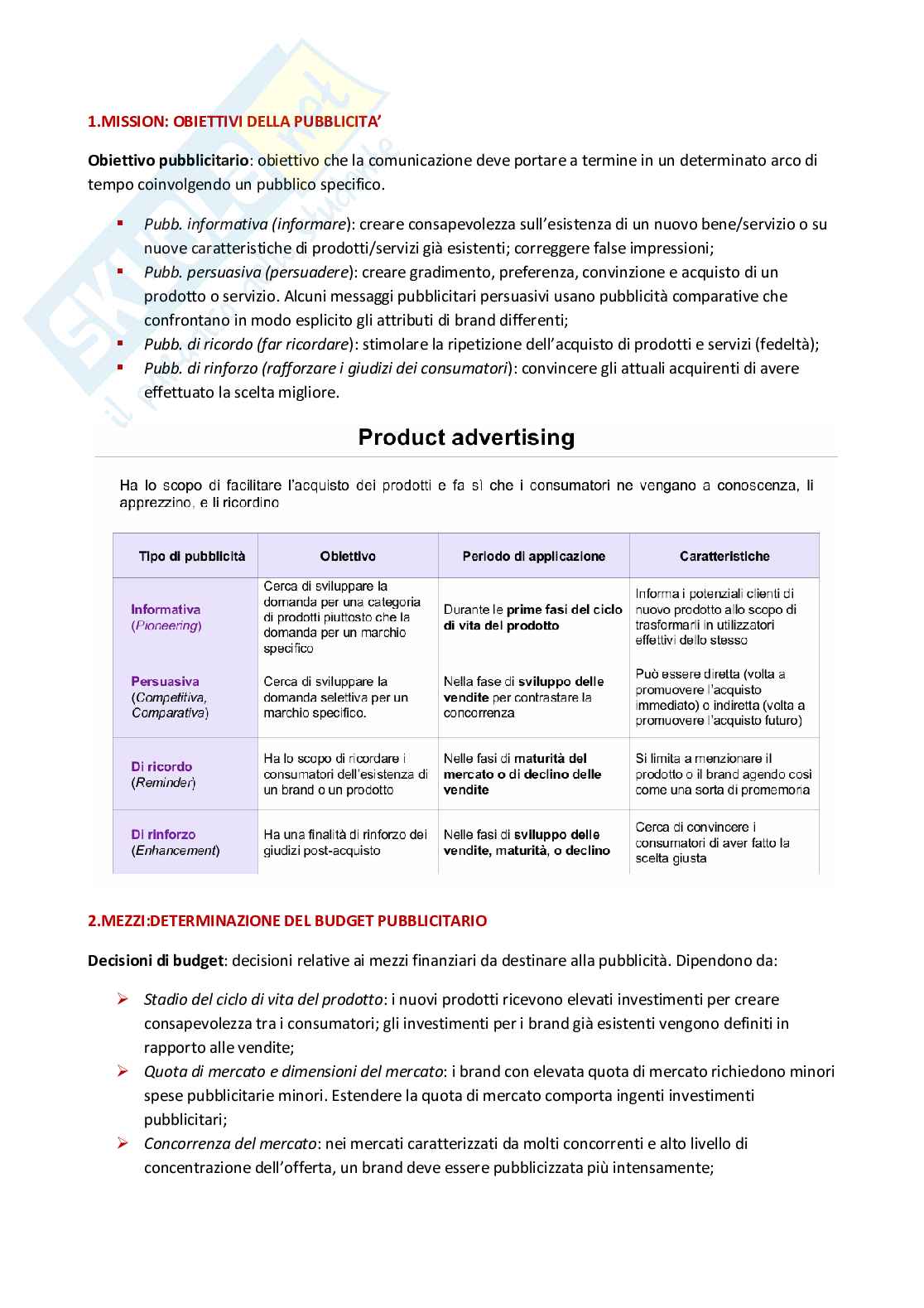 Principi di marketing - Appunti per l'esame totale Pag. 71