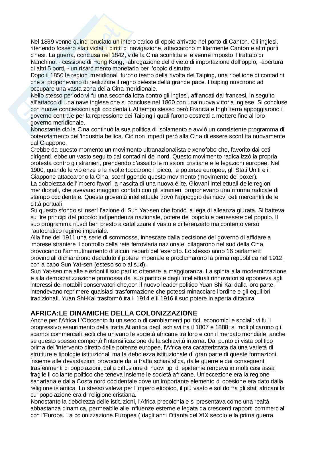 Riassunto esame Storia contemporanea, Prof. Salustri Simona, libro consigliato Storia contemporanea. Dal XIX al XXI secolo, Camarrano, Guazzaloca e Piretti Pag. 31