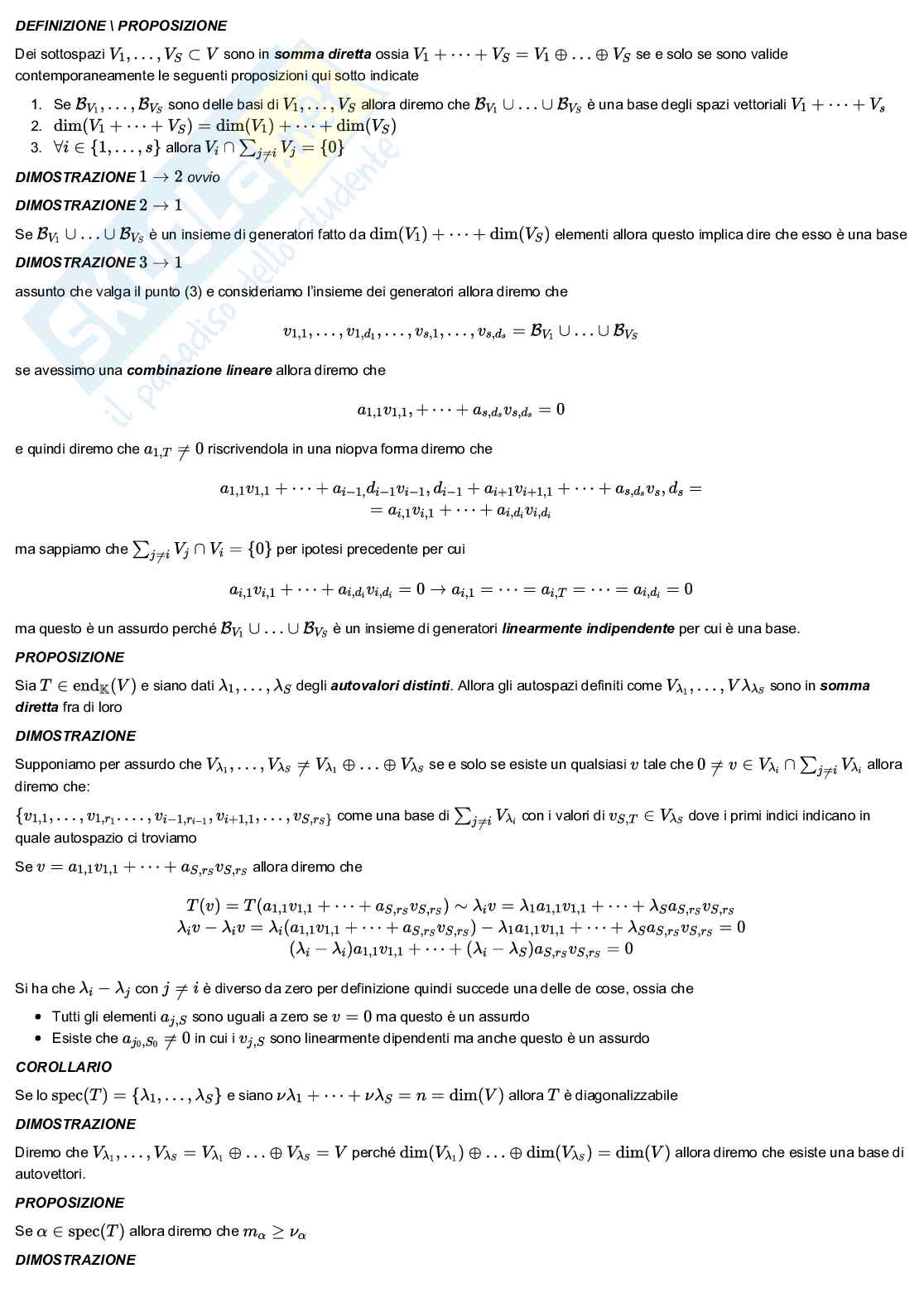 Geometria e Algebra lineare Pag. 26