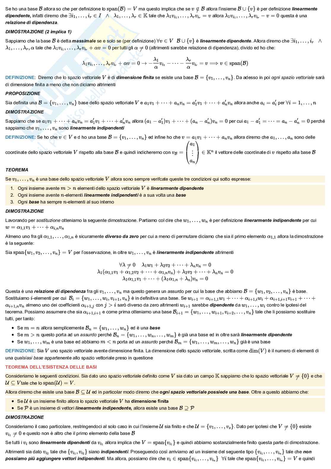 Geometria e Algebra lineare Pag. 6