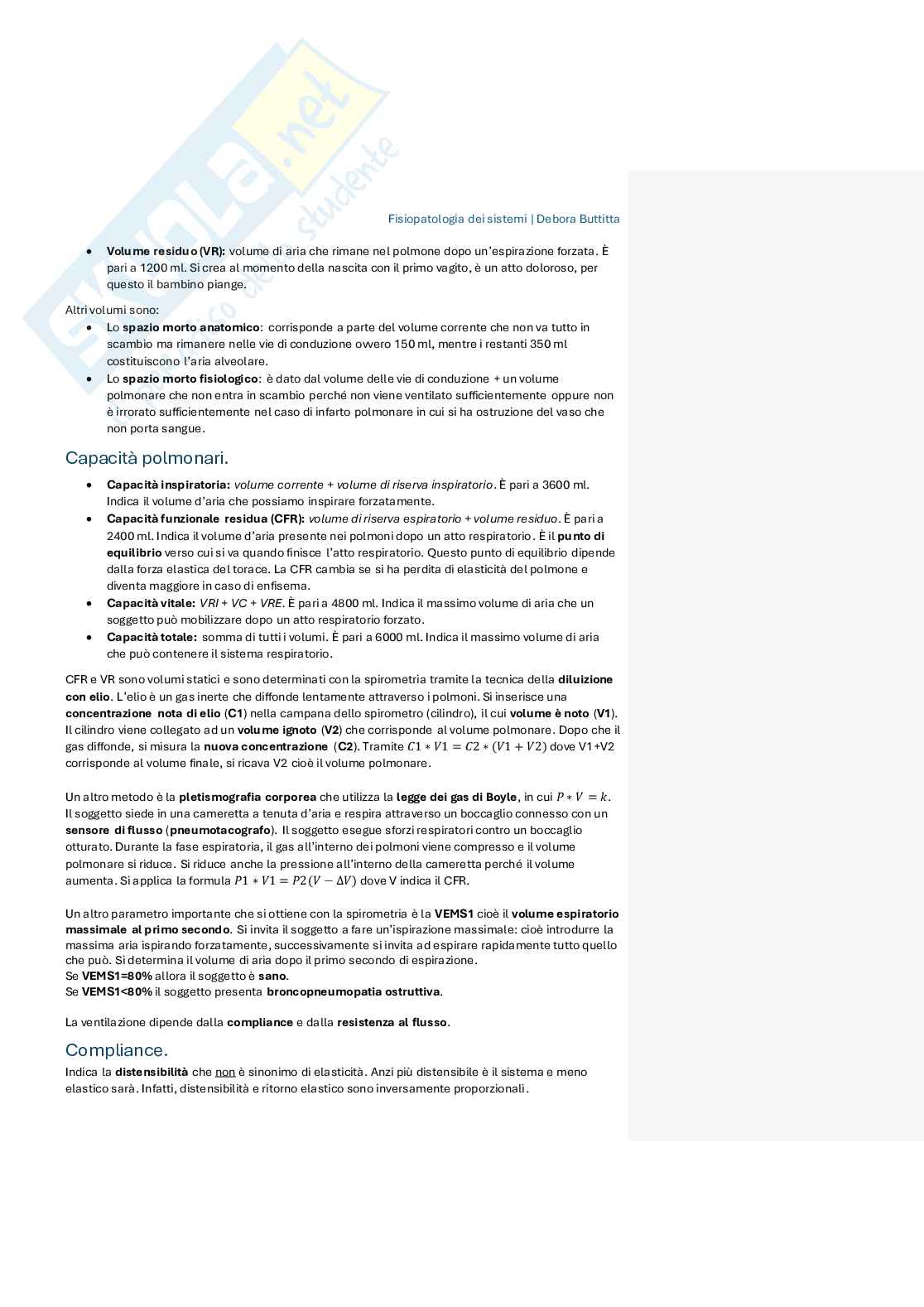 Appunti di Fisiopatologia dei sistemi Pag. 11