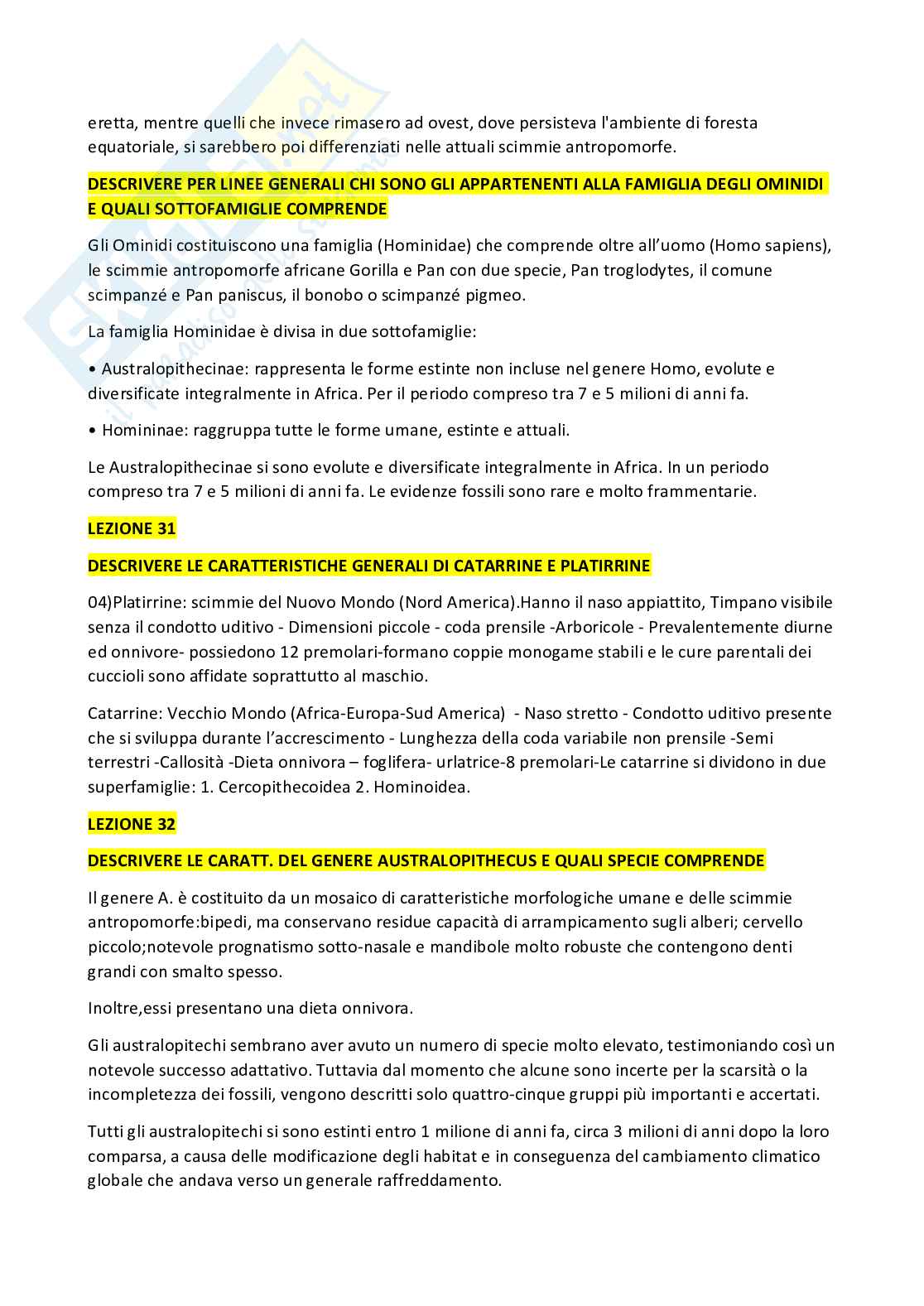 Antropologia - Paniere risposte aperte Pag. 21