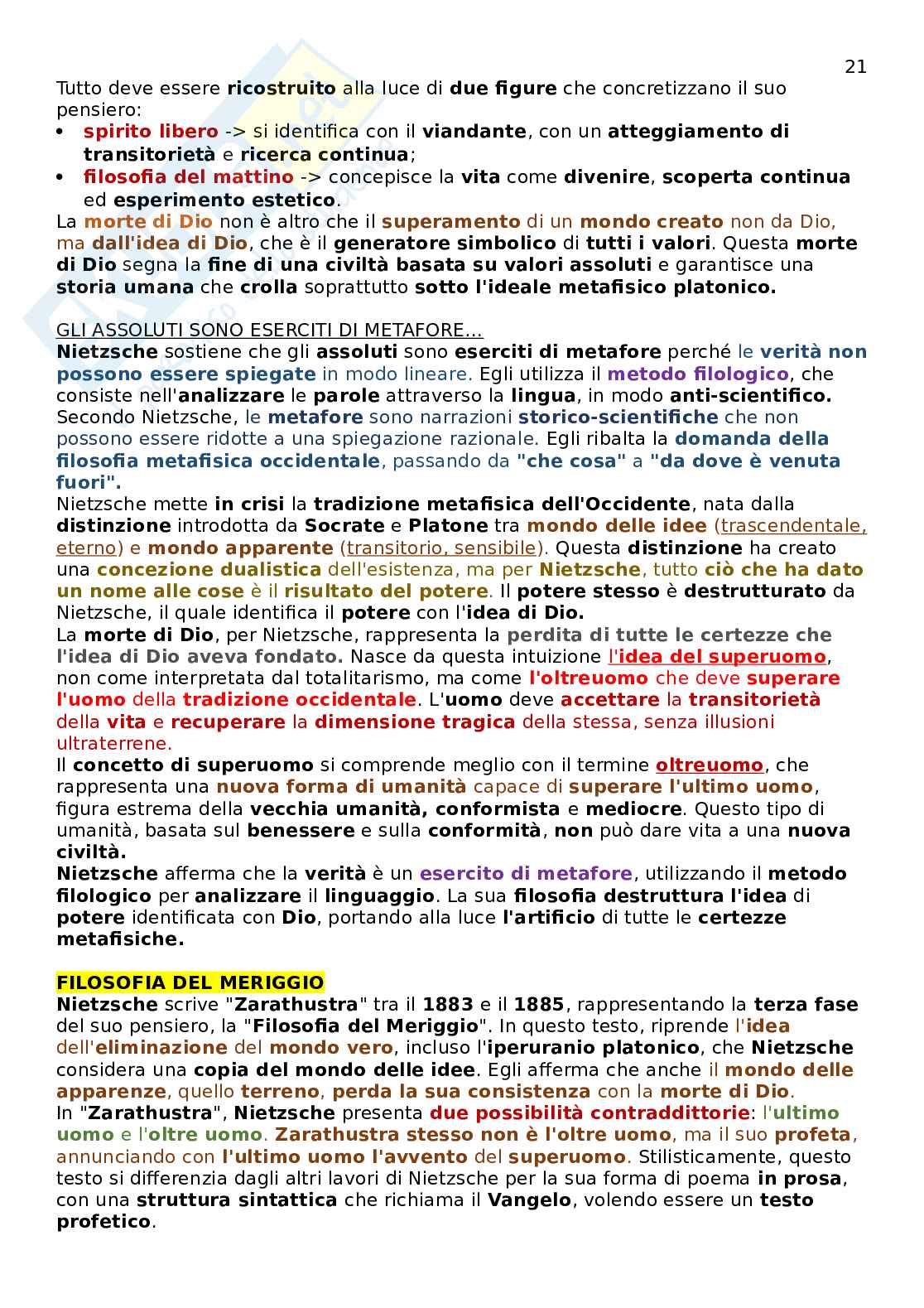 Filosofia: filosofia, movimenti e cenni storici Pag. 21